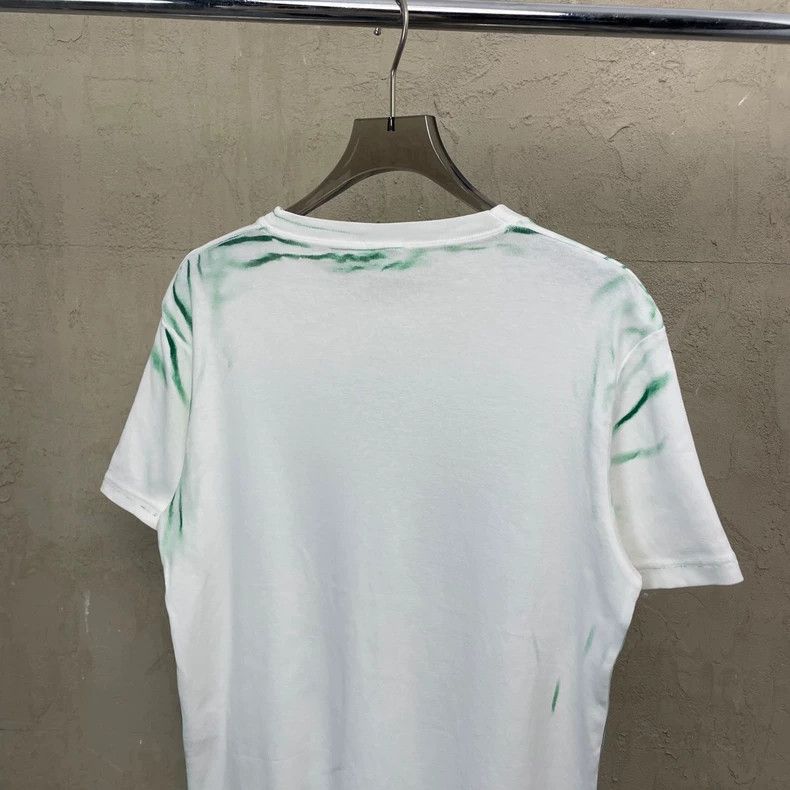 Loewe LOEWE White short-sleeved T-shirt with large green Logo on Size XS / US 0-2 / IT 36-38 - 4 Thumbnail