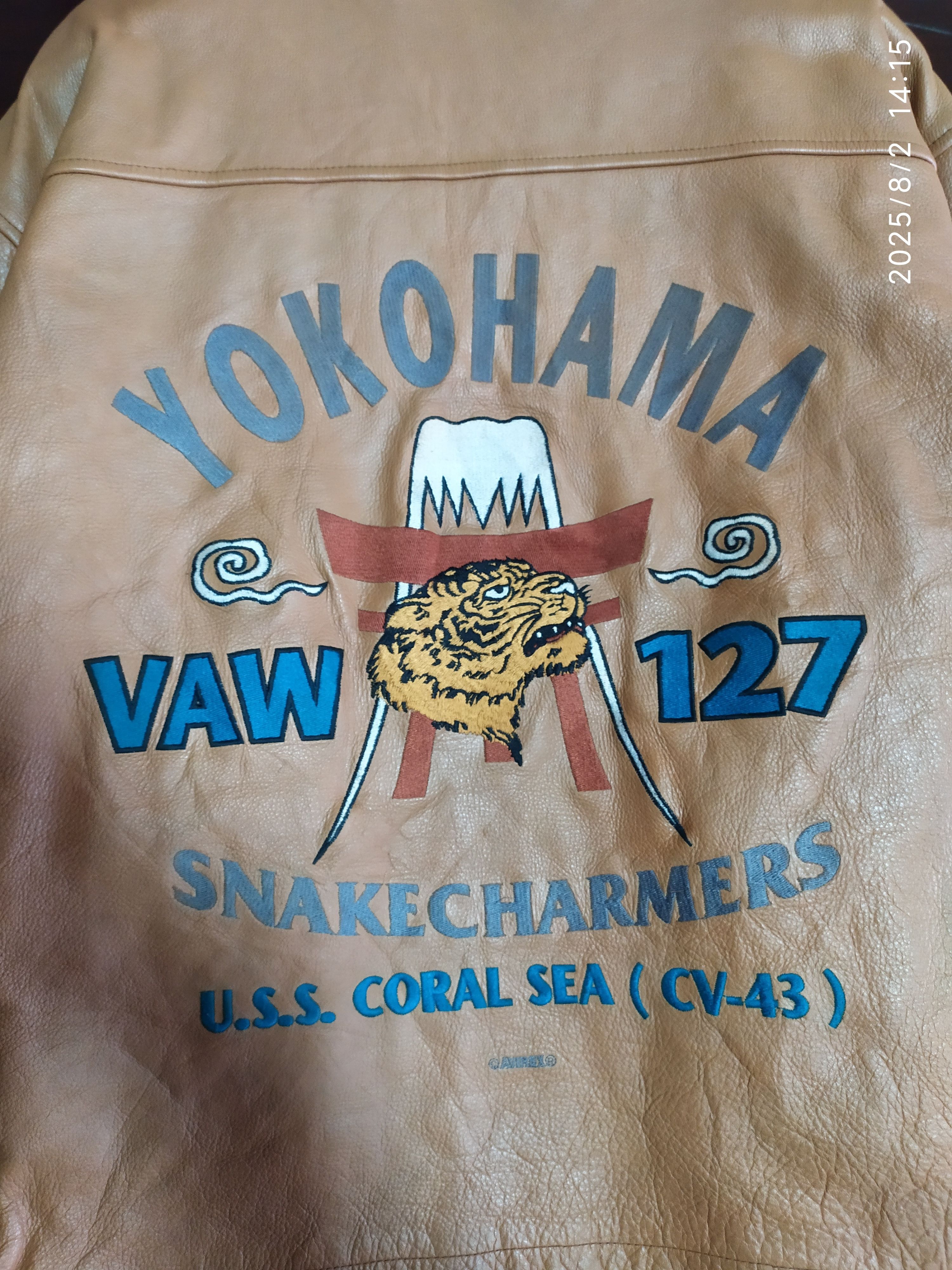 Avirex AVIREX AUTHENTIC LEATHER YOKOHAMA U.S.S CORAL (CV43) JACKET Size US L / EU 52-54 / 3 - 10 Thumbnail