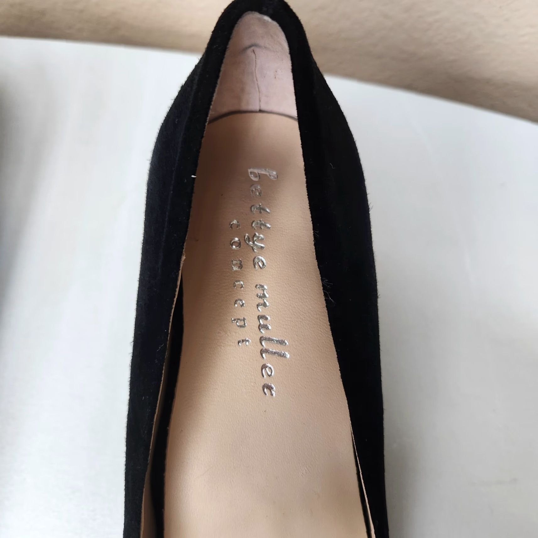 Vintage **Concept Bettye Muller Womens Black Suede Block Heel Pump** User: **Concept Bettye Muller Womens Black Suede Block Heel Pump** Size US 8 / IT 38 - 5 Thumbnail