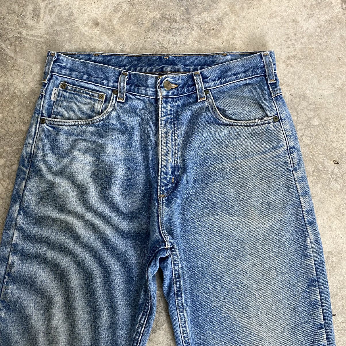 Carhartt Vintage Carhartt Blanket Lined Relaxed Fit Faded Denim Jeans Size US 34 / EU 50 - 9 Thumbnail