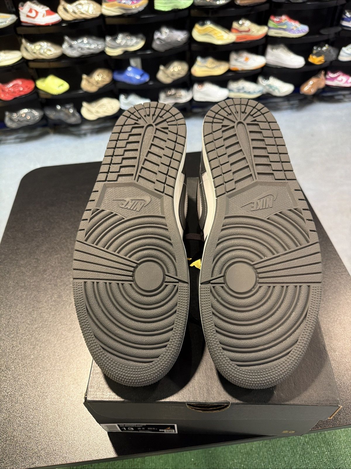 Jordan Brand Nike Air Jordan 1 Low Iron Gray Summit White Sneakers 553558 Size US 13 / EU 46 - 14 Thumbnail