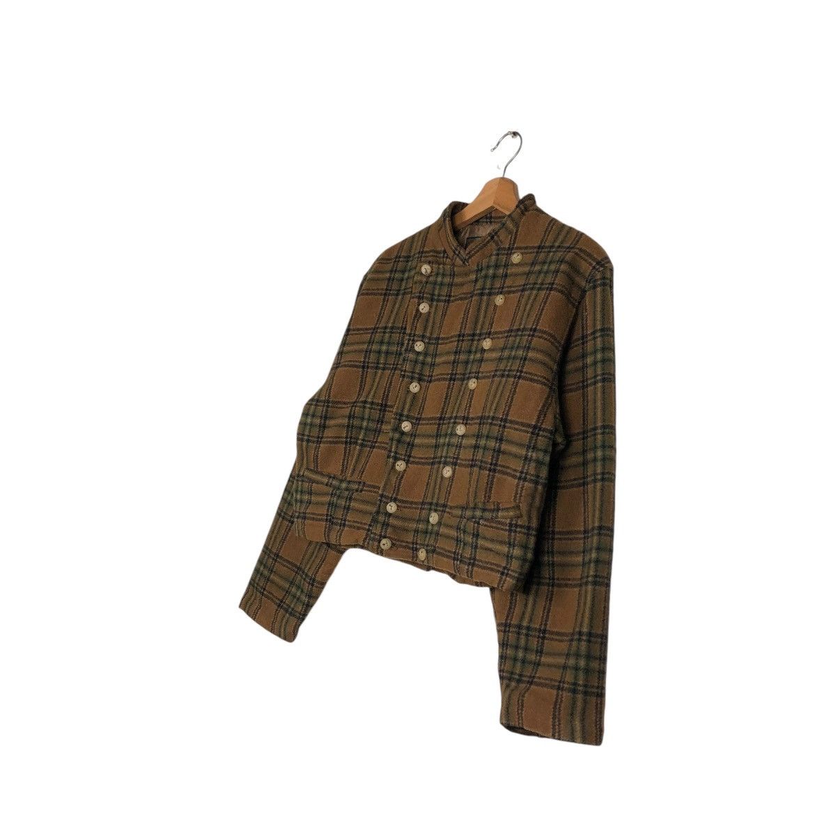 Japanese Brand 🔥VINTAGE CROPPED WOOL BIKER JACKET SABUROKU TARTAN DESIGN Size US M / EU 48-50 / 2 - 4 Thumbnail