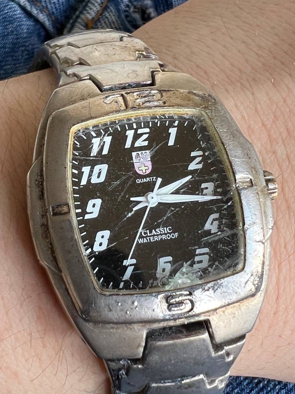 Japanese Brand × Vintage Vintage Swiss 4U futuristic Watch Steel Metal Bracelet Size ONE SIZE - 2 Thumbnail