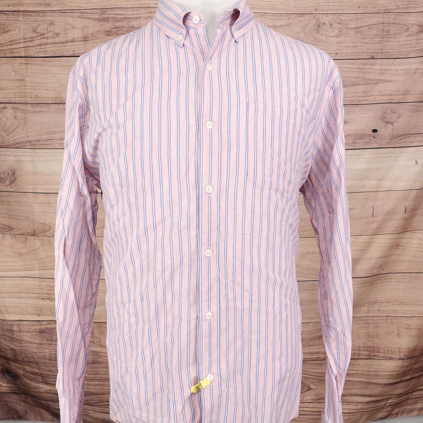 J.Crew J CREW Classic Fit Striped Button Down Shirt Mens XL Pink Blue Size US XL / EU 56 / 4 - 3 Thumbnail