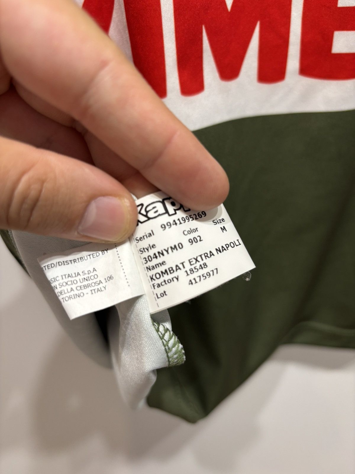 Kappa Kappa Napoli 19/20 Away Kit Kombat Football Soccer Jersey Size US M / EU 48-50 / 2 - 6 Thumbnail