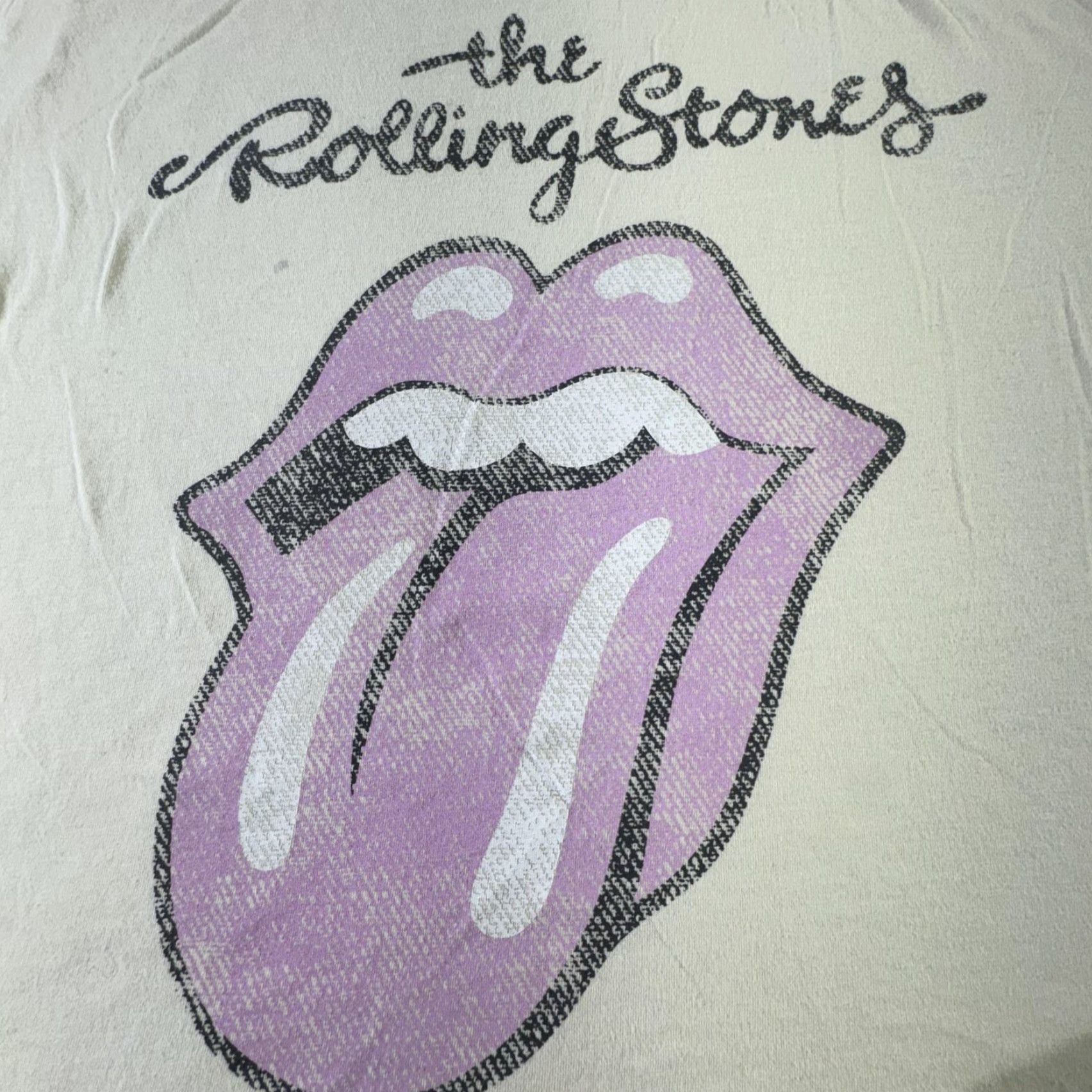 Elizabeth and James Elizabeth And James Rolling Stones Graphic Tee Womens XL Beige Rock Band Shirt Size XL / US 12-14 / IT 48-50 - 2 Thumbnail