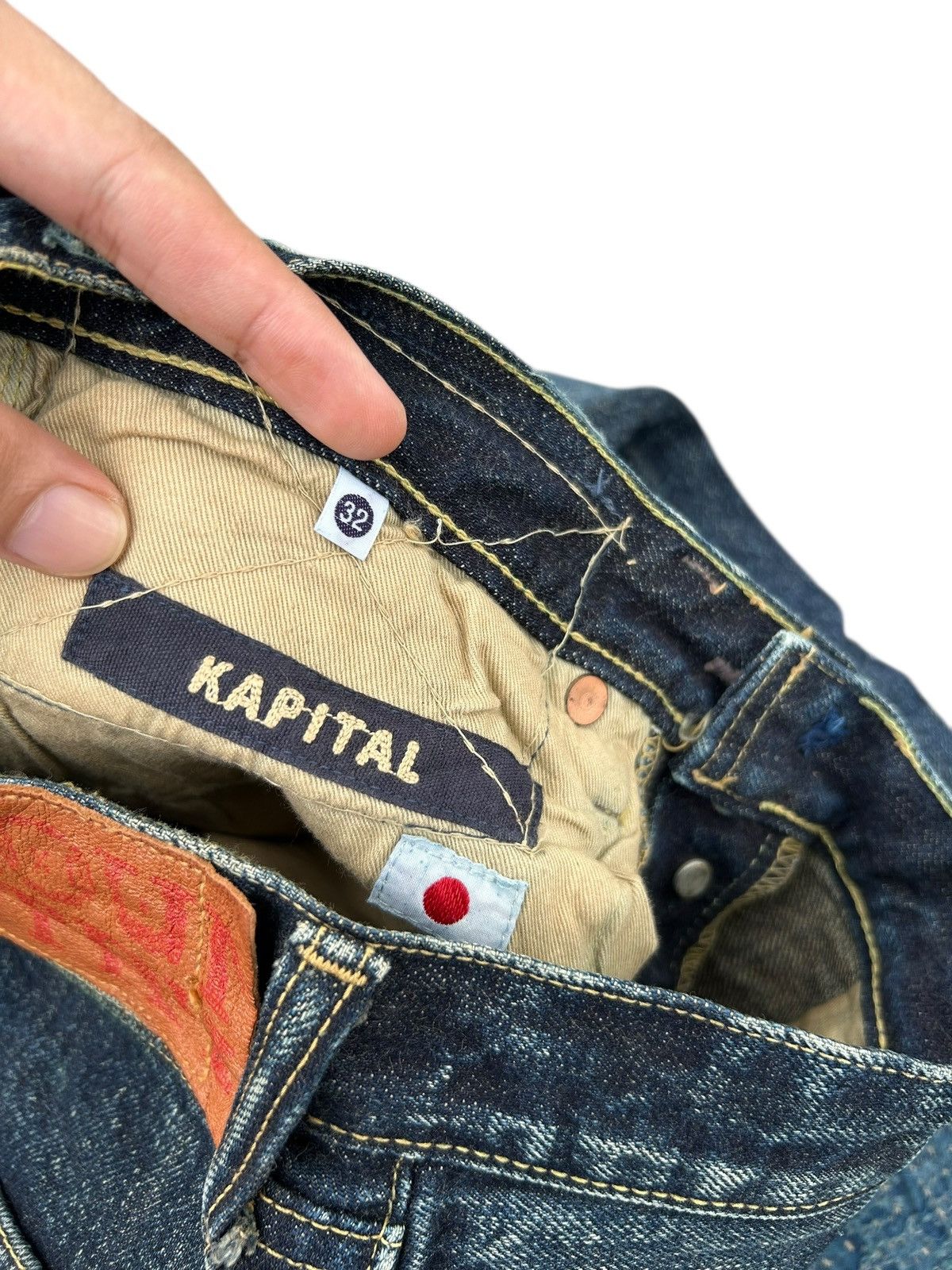 Kapital Kapital Kountry BORO Selvedge Denim Shorts (Kiro Hirata) Size US 31 - 4 Thumbnail