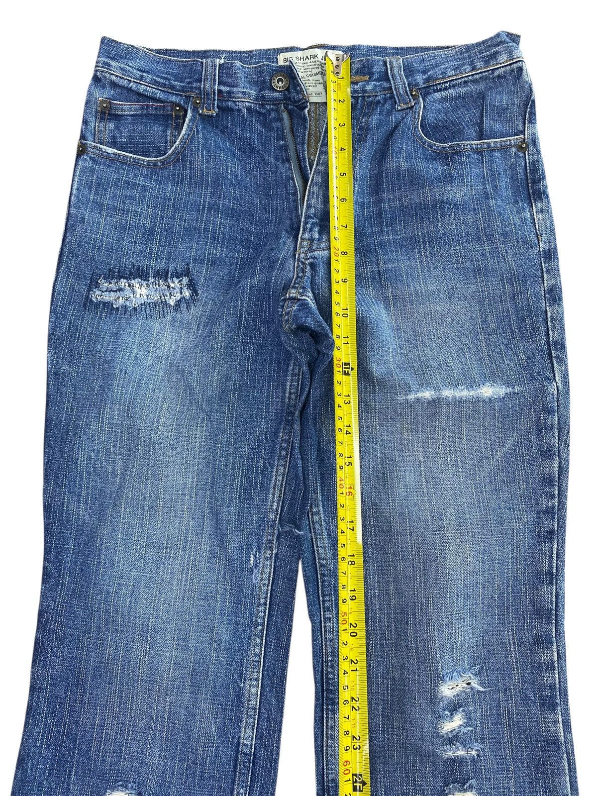 Other Big Shark Acid Dark Wash Style Ripped Loose Jeans Size US 32 / EU 48 - 6 Thumbnail