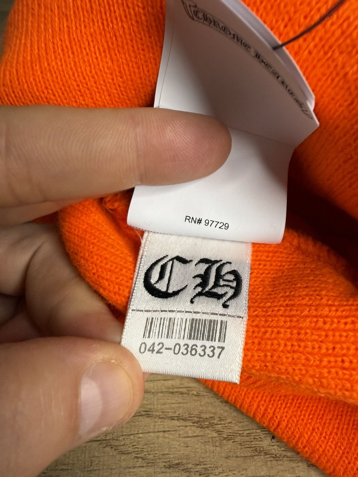 Chrome Hearts Chrome Hearts Orange Beanie Size ONE SIZE - 5 Thumbnail