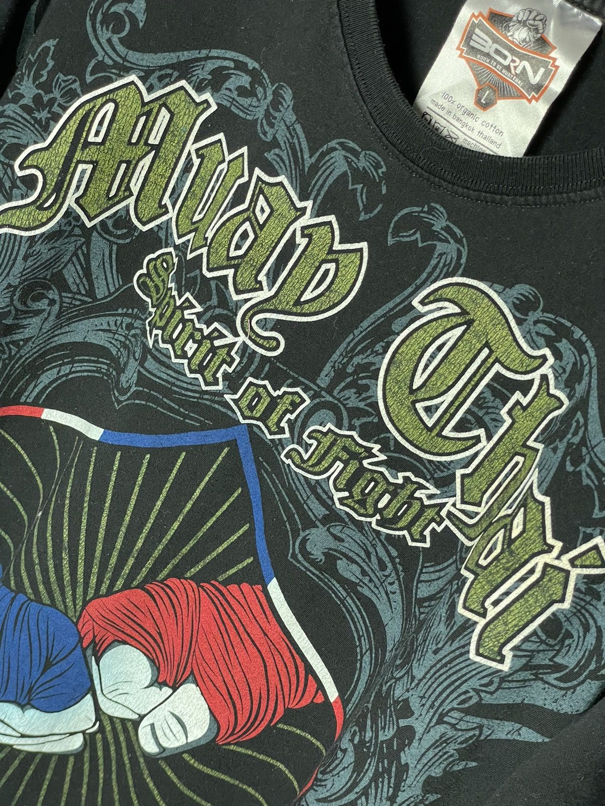 Band Tees × Japanese Brand × Vintage Vintage Y2K Muay Thai Boxing Double Sided T-Shirt Size US L / EU 52-54 / 3 - 7 Thumbnail