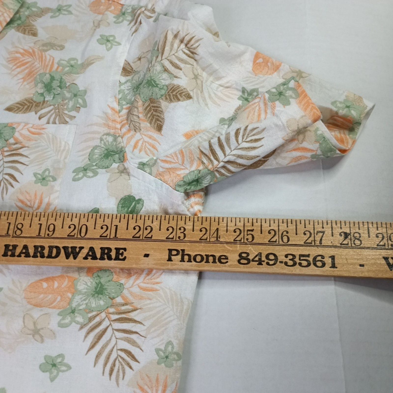 Chaps Chaps Seacoast Linen Woven Shirt Men's L Khaki Floral Print Size US L / EU 52-54 / 3 - 4 Thumbnail