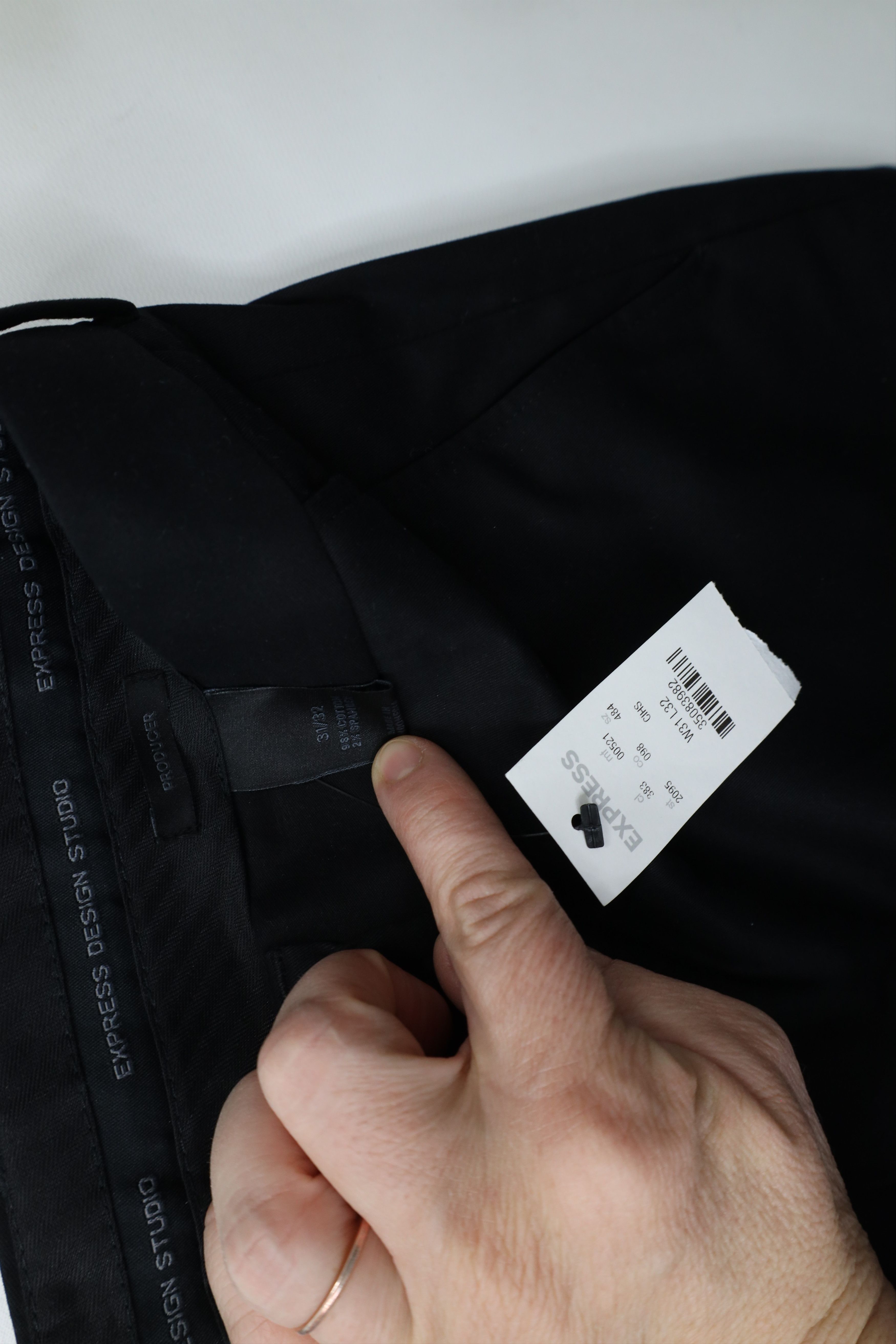 Express × Vintage New Express Modern Fit Flat Front Chino Pants Trousers Black Size US 31 - 6 Thumbnail