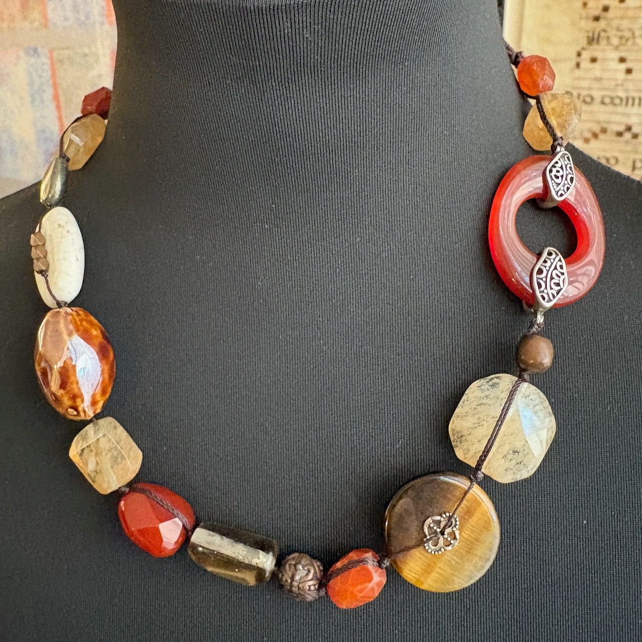 Other Silpada Sterling Silver Copper Red Agate HEATWAVE Necklace Size ONE SIZE - 1 Thumbnail