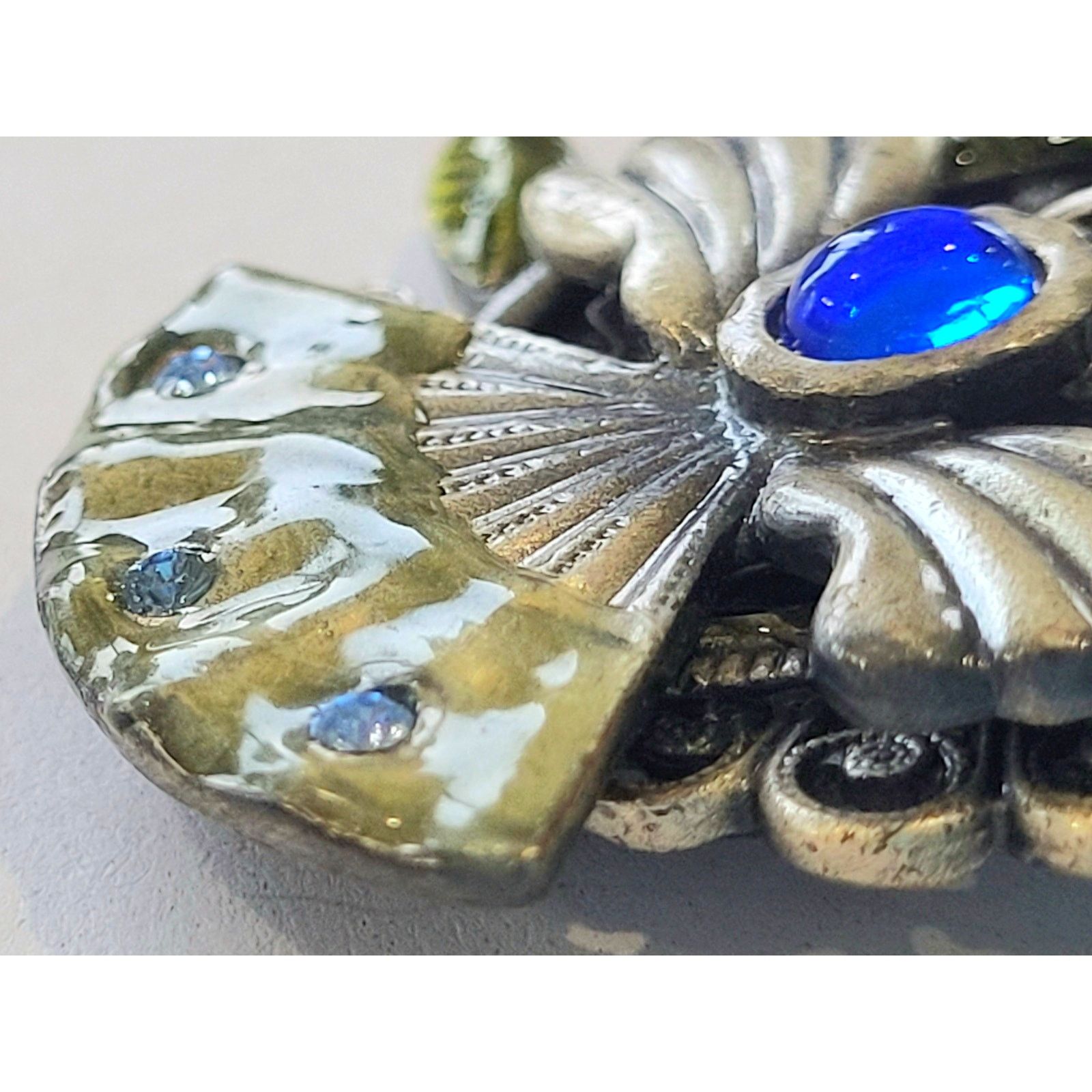 Kenneth Cole Christmas Angel Brooch KC Kenneth Cole Blue Crystals Enamel Size ONE SIZE - 2 Thumbnail