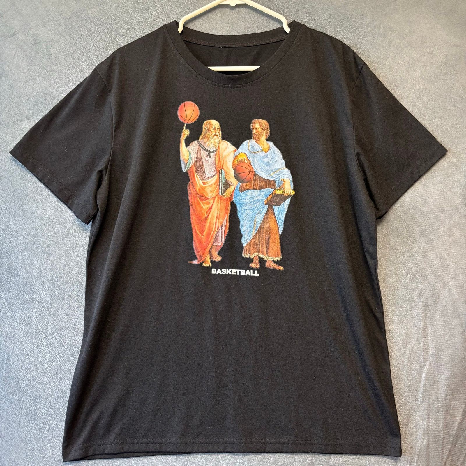 Other Plato Aristotle Basketball Shirt Comedy Mens Medium Humor Size US M / EU 48-50 / 2 - 1 Thumbnail