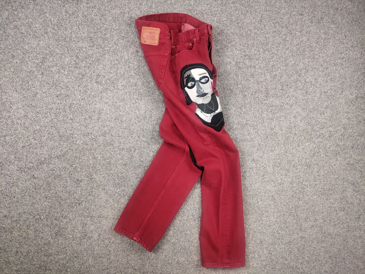 Levi's Vintage 90's Levis 501 Sashiko Patchwork Face Jeans watanabe Size 31" - 12 Thumbnail