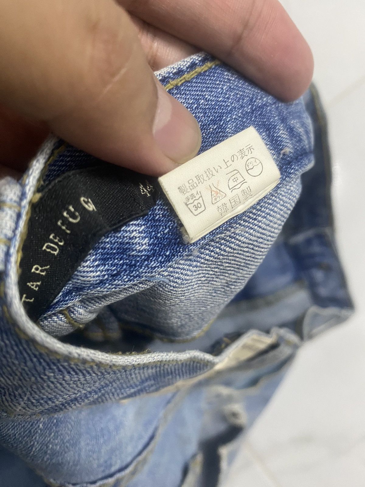 GOSTAR DE FUGA Gostar De Fuga Distressed Blue Denim Size US 29 - 10 Thumbnail