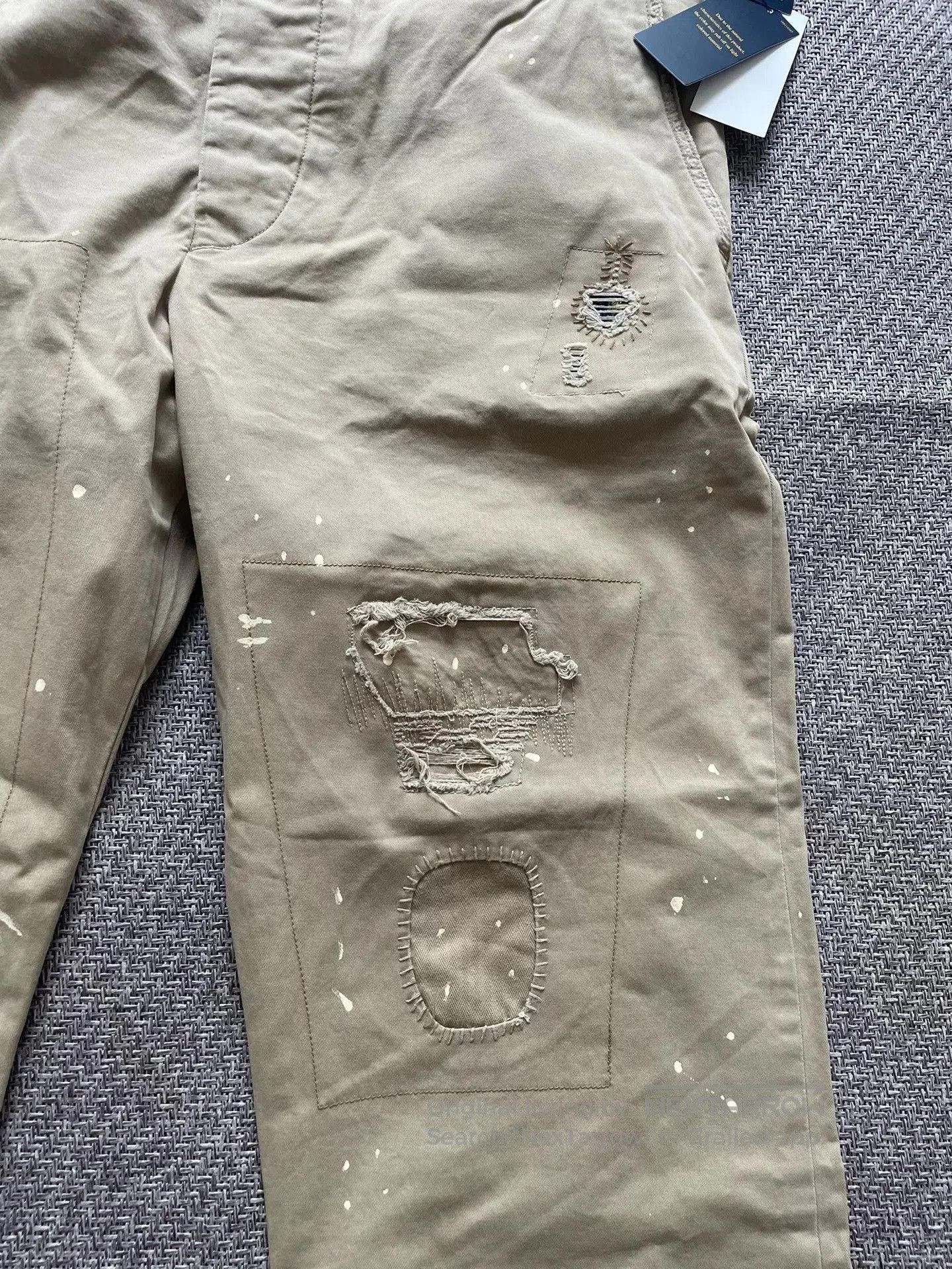 Polo Ralph Lauren Ralph Lauren Patchwork Distressed Pants. Size US 35 - 3 Thumbnail