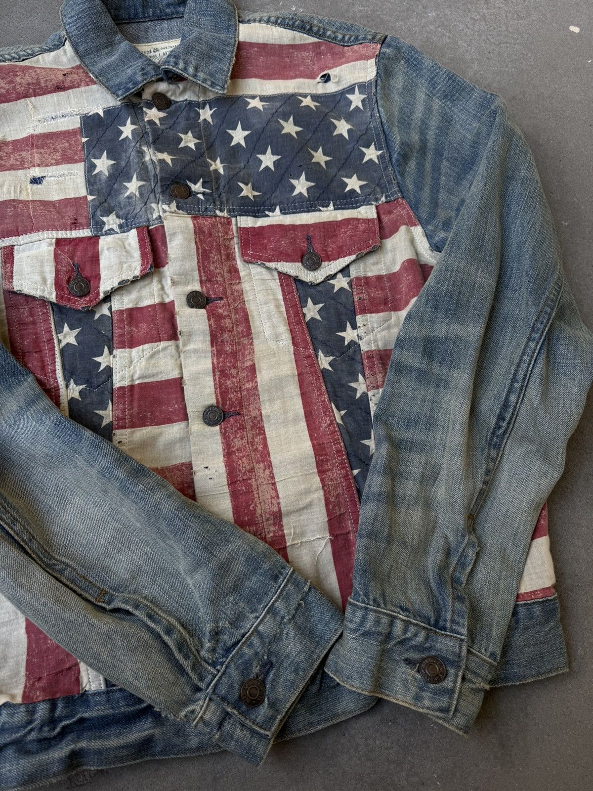 Denim & Supply Ralph Lauren 2000s Denim & Supply Ralph Lauren Flag Denim Jacket Size US M / EU 48-50 / 2 - 7 Thumbnail