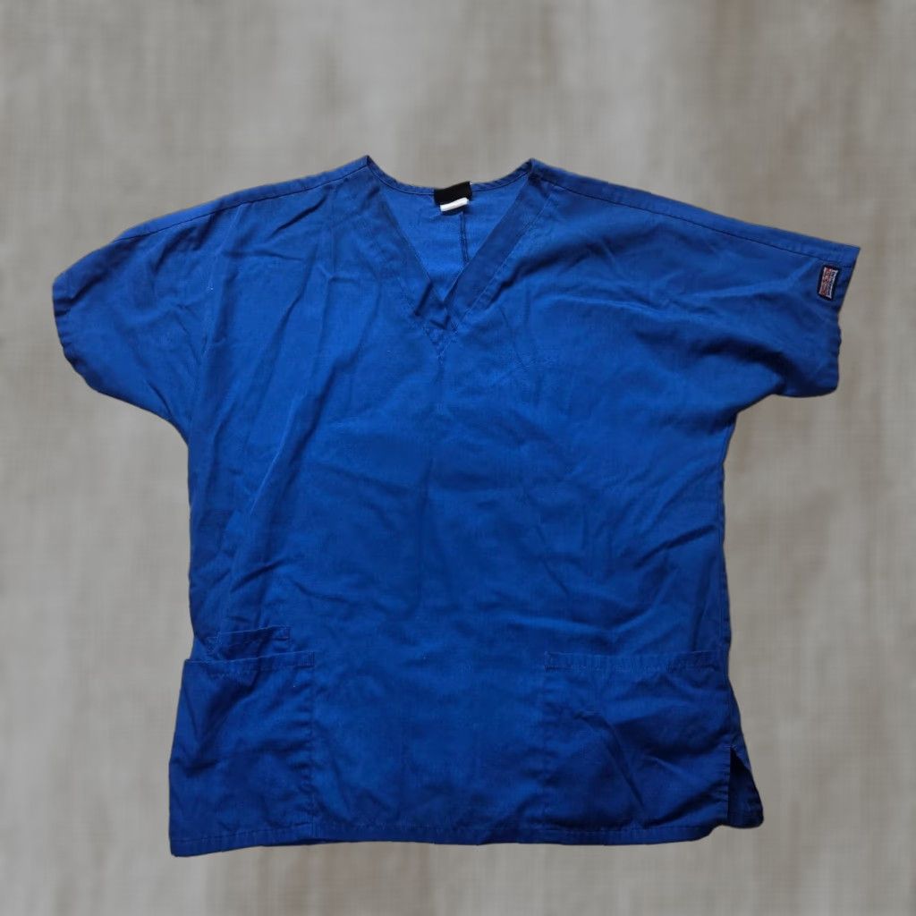 Cherokee VINTAGE Cherokee Shirt Unisex XL Scrub Top Size L Blue Solid 90s Mens Womens Size US L / EU 52-54 / 3 - 1 Thumbnail