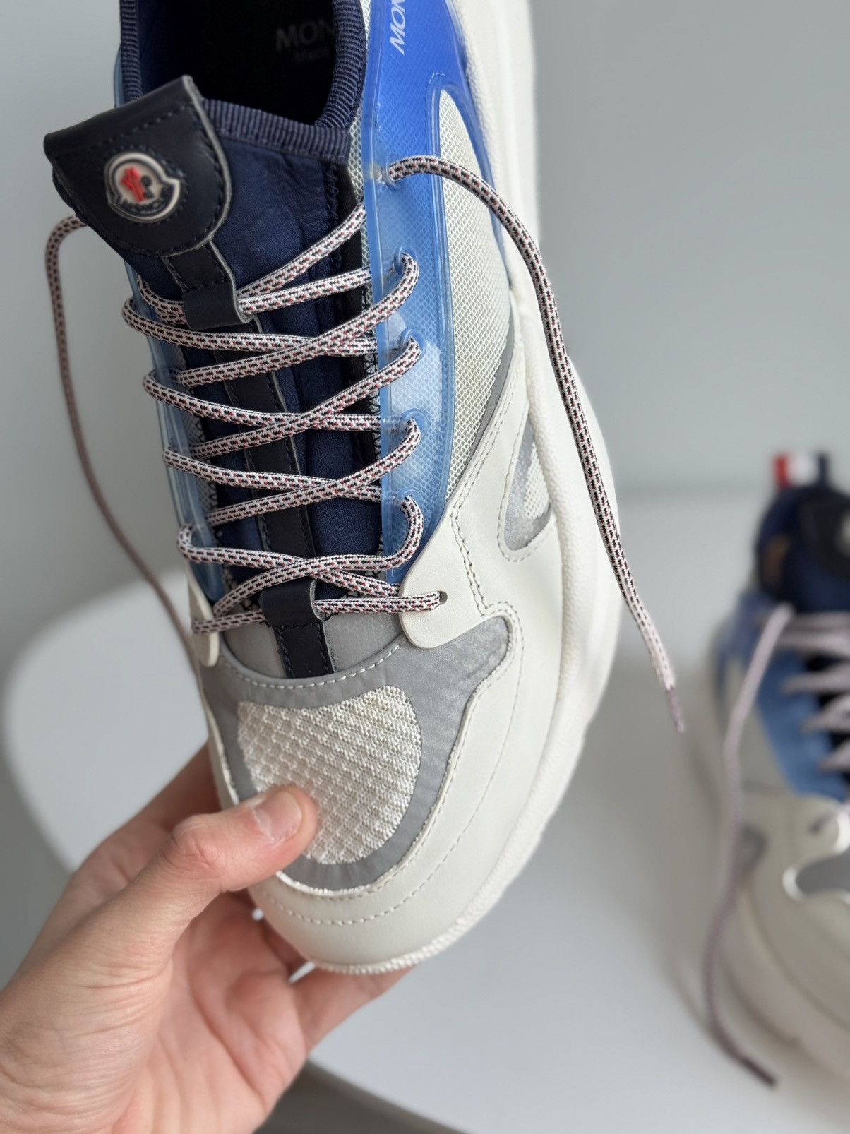Moncler Moncler Anakin Sneakers Trevor Scarpa White Chunky Sneakers Size US 10 / EU 43 - 22 Thumbnail