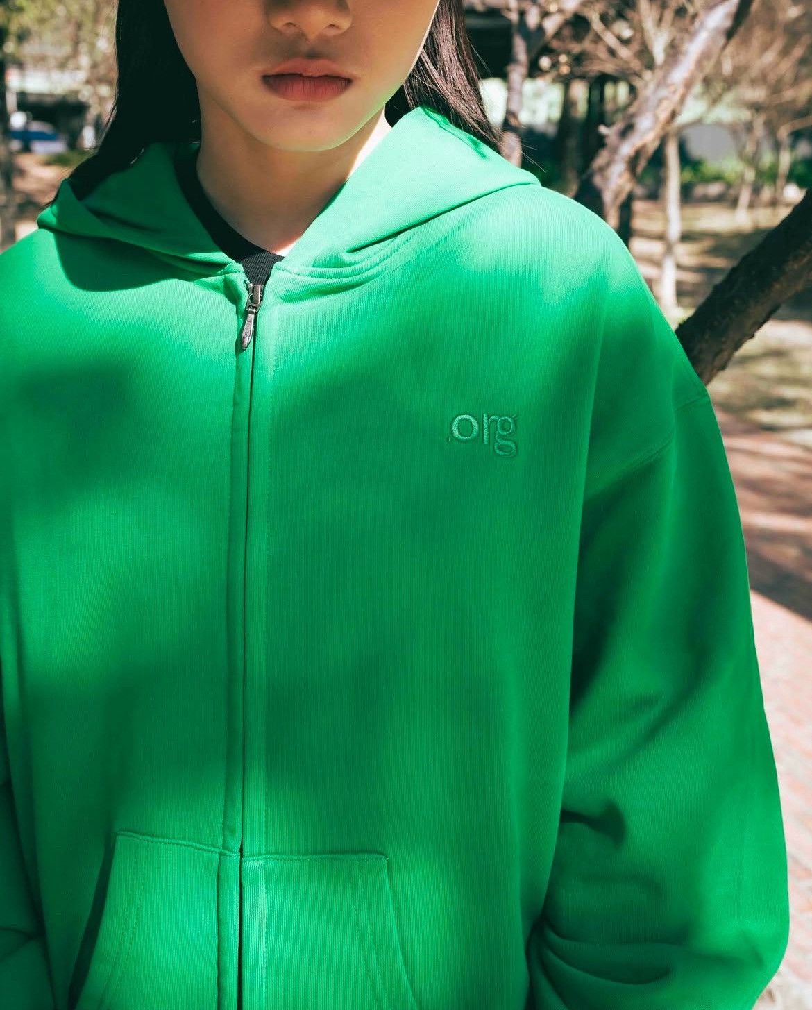 Bottega Veneta nul1.org (nu-14) slime green YKK full zip wide boxy cropped Size US L / EU 52-54 / 3 - 17 Thumbnail