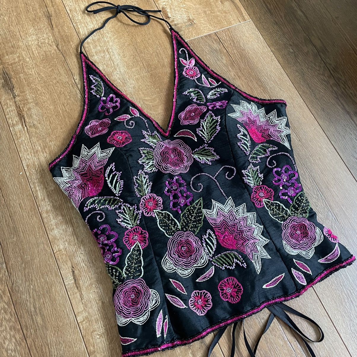 Other Aftershock RARE Y2K Coquette Corset Halter Top Size M / US 6-8 / IT 42-44 - 6 Thumbnail