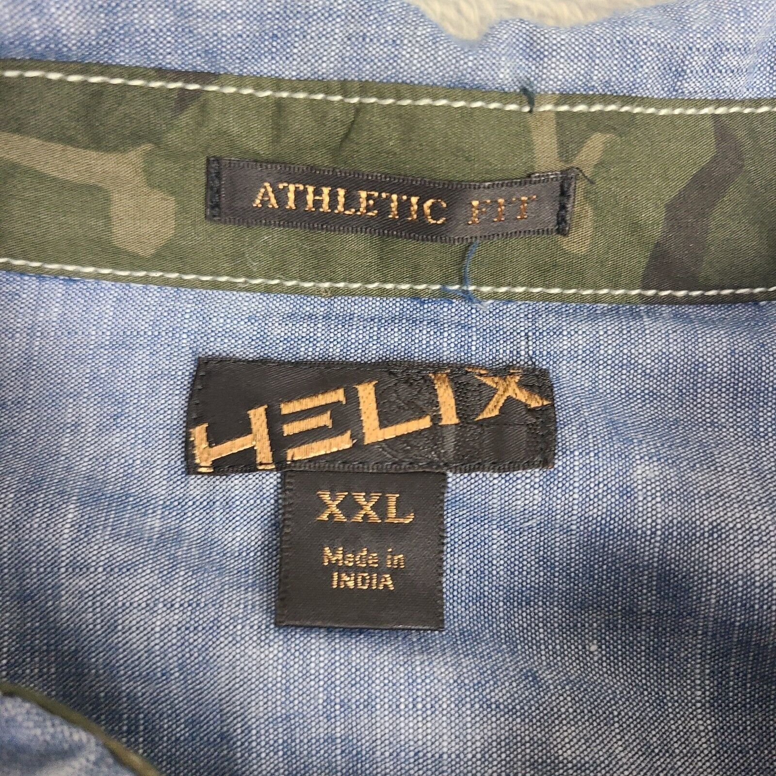 Helix Helix Athletic Fit Mens Long Sleeve Button Up Gray Black Siz Size US XXL / EU 58 / 5 - 4 Thumbnail