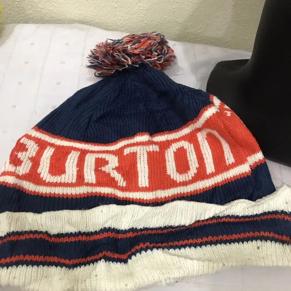 Burton × Vintage Burton Spellout Bobble Beanie Hat Size ONE SIZE - 5 Thumbnail