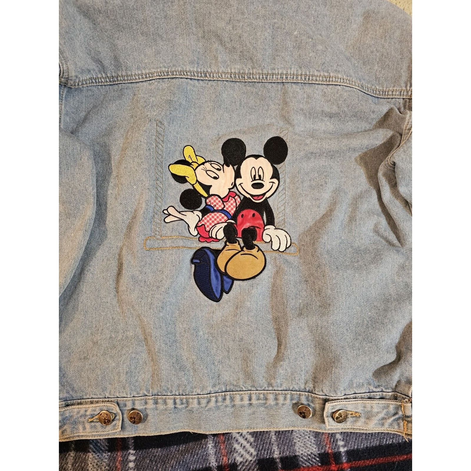 Mickey Mouse Mickey Minnie Mouse Vintage Denim Jacket Men's SZ Small Size S / US 4 / IT 40 - 1 Thumbnail