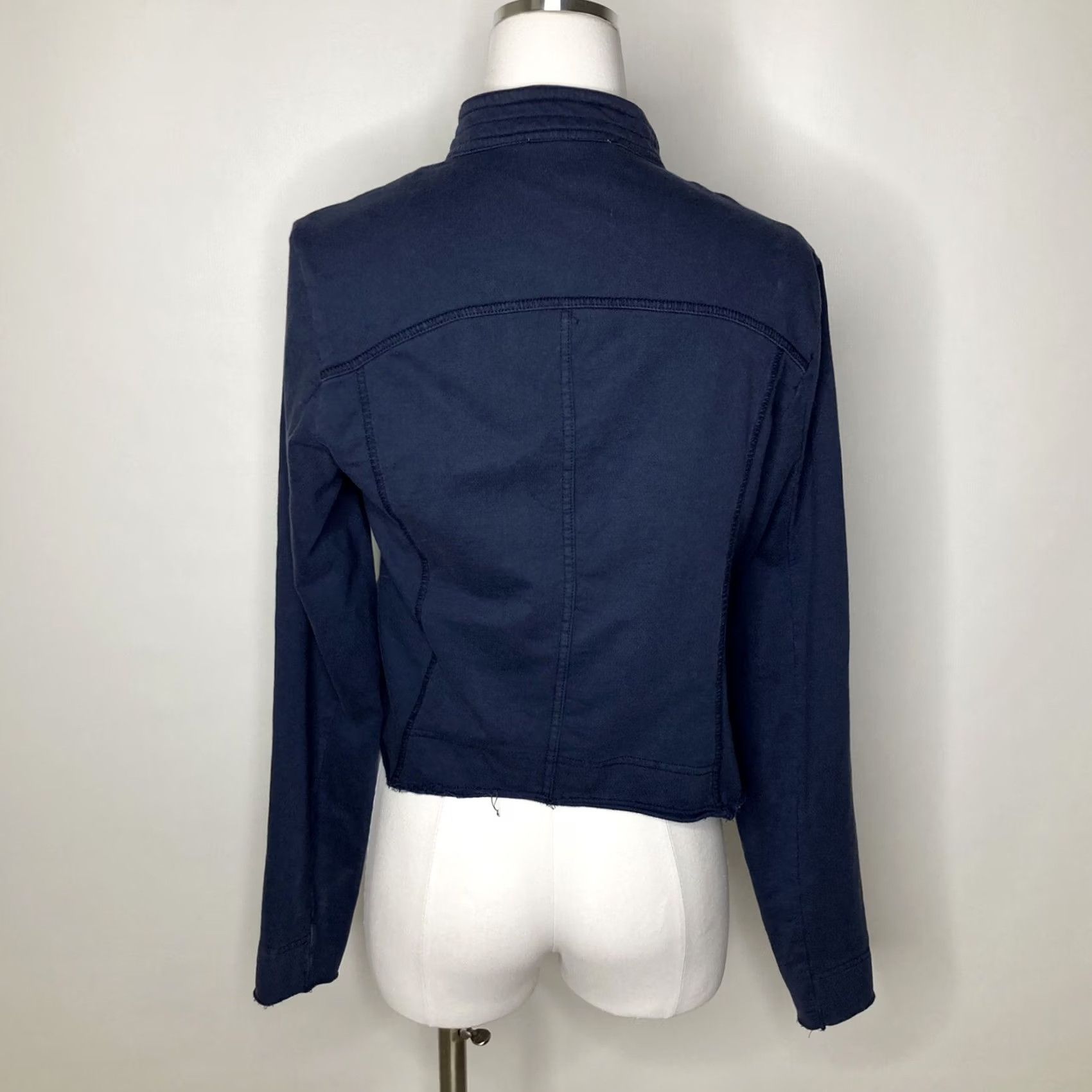 Parker William Rast Jacket Blue Size Medium Juniors Parker Flyaway Navy Basic Jacket Adult Regular Long Sleeve Size M / US 6-8 / IT 42-44 - 2 Thumbnail