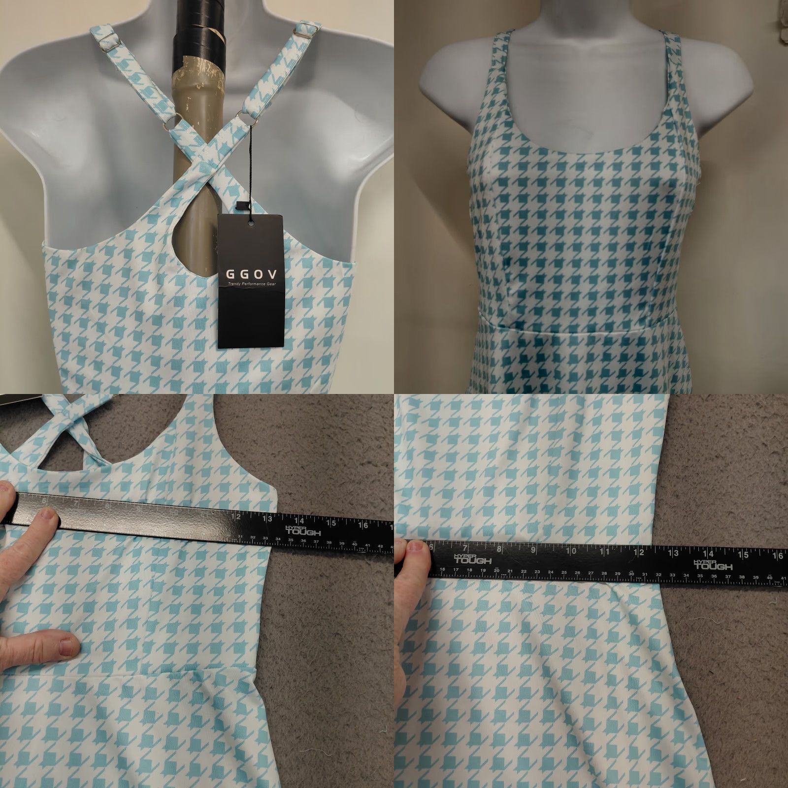 Vintage GGOV Tennis Golf Dress Womens Size XS Pastel Blue Sleeveless Crisscross Back Shirts? Size XS / US 0-2 / IT 36-38 - 8 Thumbnail