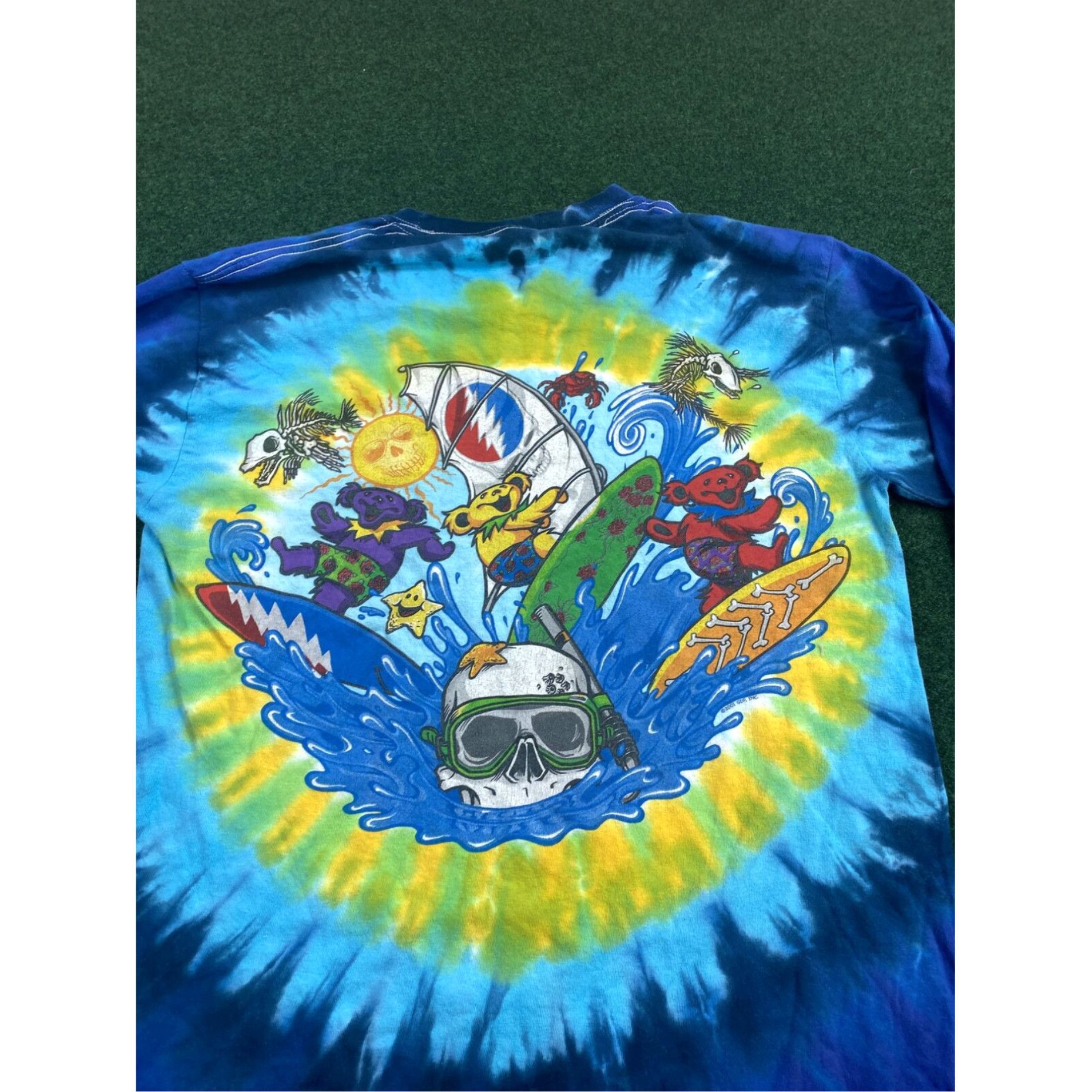 Liquid Blue 2001 Grateful Dead Tie Dye Liquid Blue Long Sleeve Shirt Summertime Bears Surf m Size US M / EU 48-50 / 2 - 7 Thumbnail
