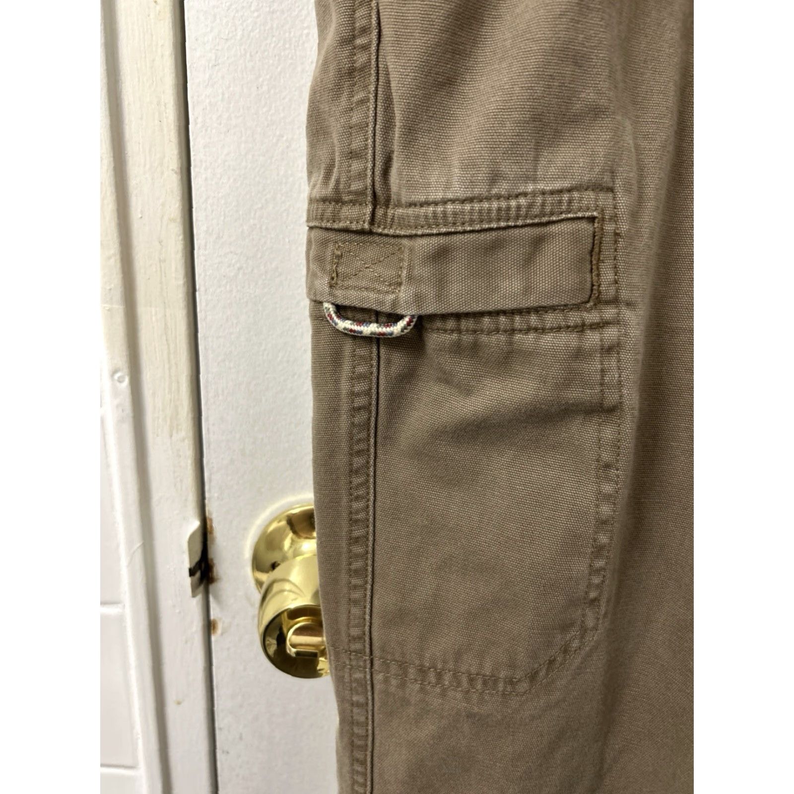 Vintage LL Bean Cargo Pants Mens 44x30 Brown Cotton Relaxed Straight Leg Trousers 240793 Size US 44 / EU 60 - 4 Thumbnail