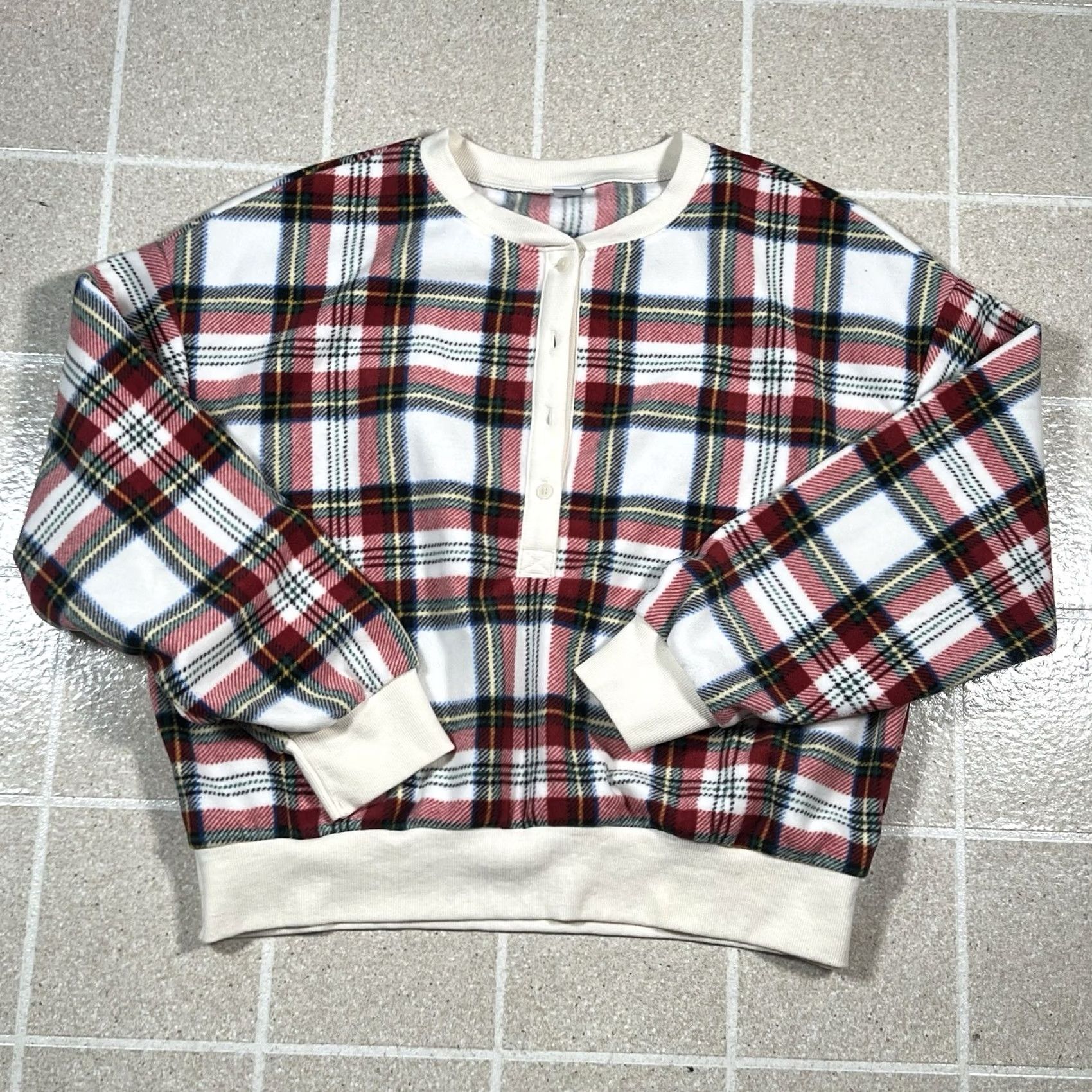 Old Navy Old Navy Women Plaid Sweater M Multicolor Pullover Size M / US 6-8 / IT 42-44 - 2 Thumbnail