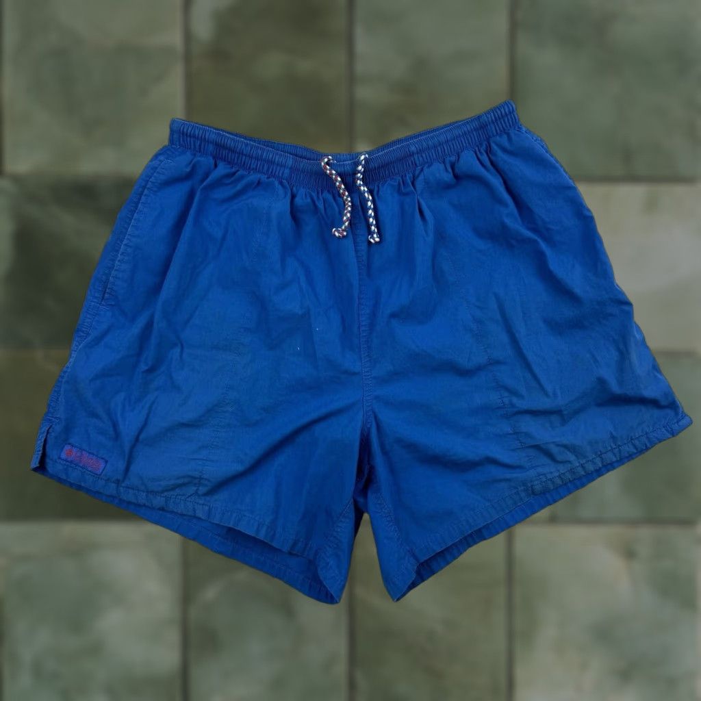 Vintage VINTAGE Columbia Swim Trunks Adult L Blue 90s Mens Trunks Size US 33 - 1 Thumbnail