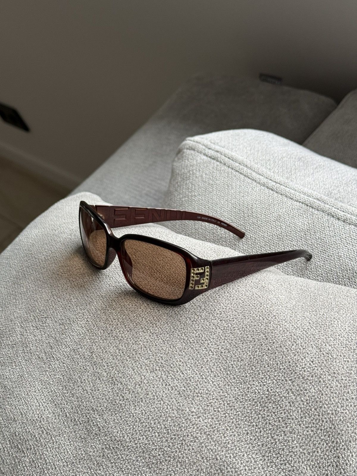 Fendi Vintage Fendi Brown Sunglasses Size ONE SIZE - 1 Thumbnail
