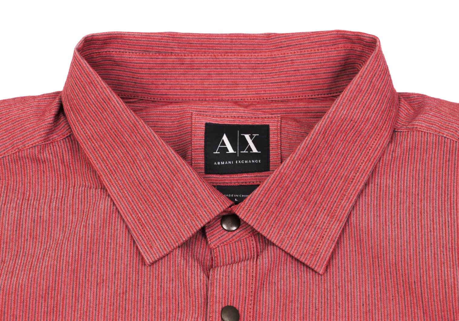 Armani Cotton Nylon Stretch Stripe Shirt in Red Size L Size US XXS / EU 40 - 3 Thumbnail