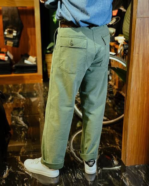 Orslow Offer📦Orslow Military Sateen OG Buckle Back Trousers Size US 30 / EU 46 - 11 Thumbnail