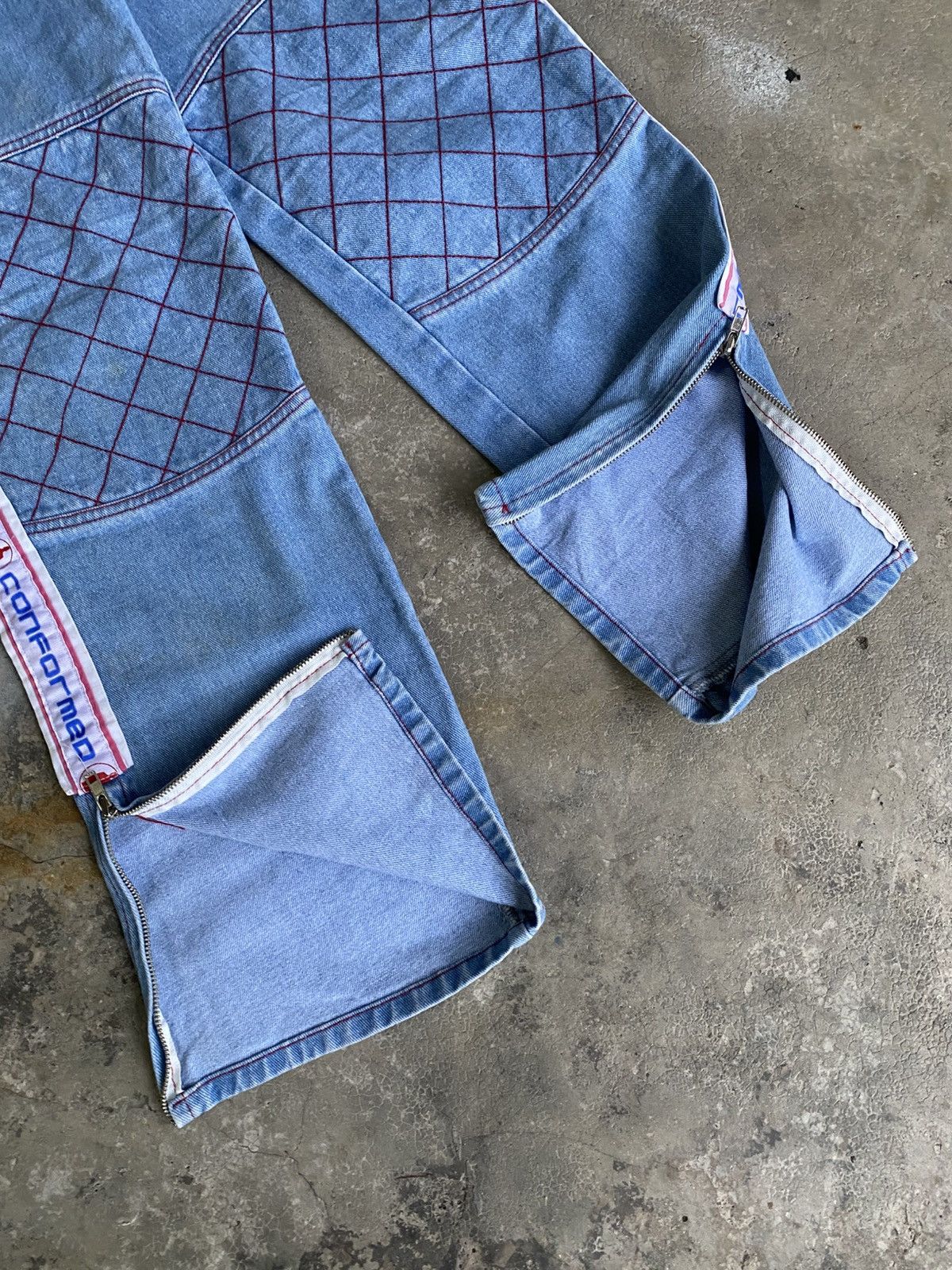 Japanese Brand M.Y.OB NYC Rappers style Jeans with Zipper Leg Size US 34 / EU 50 - 5 Thumbnail