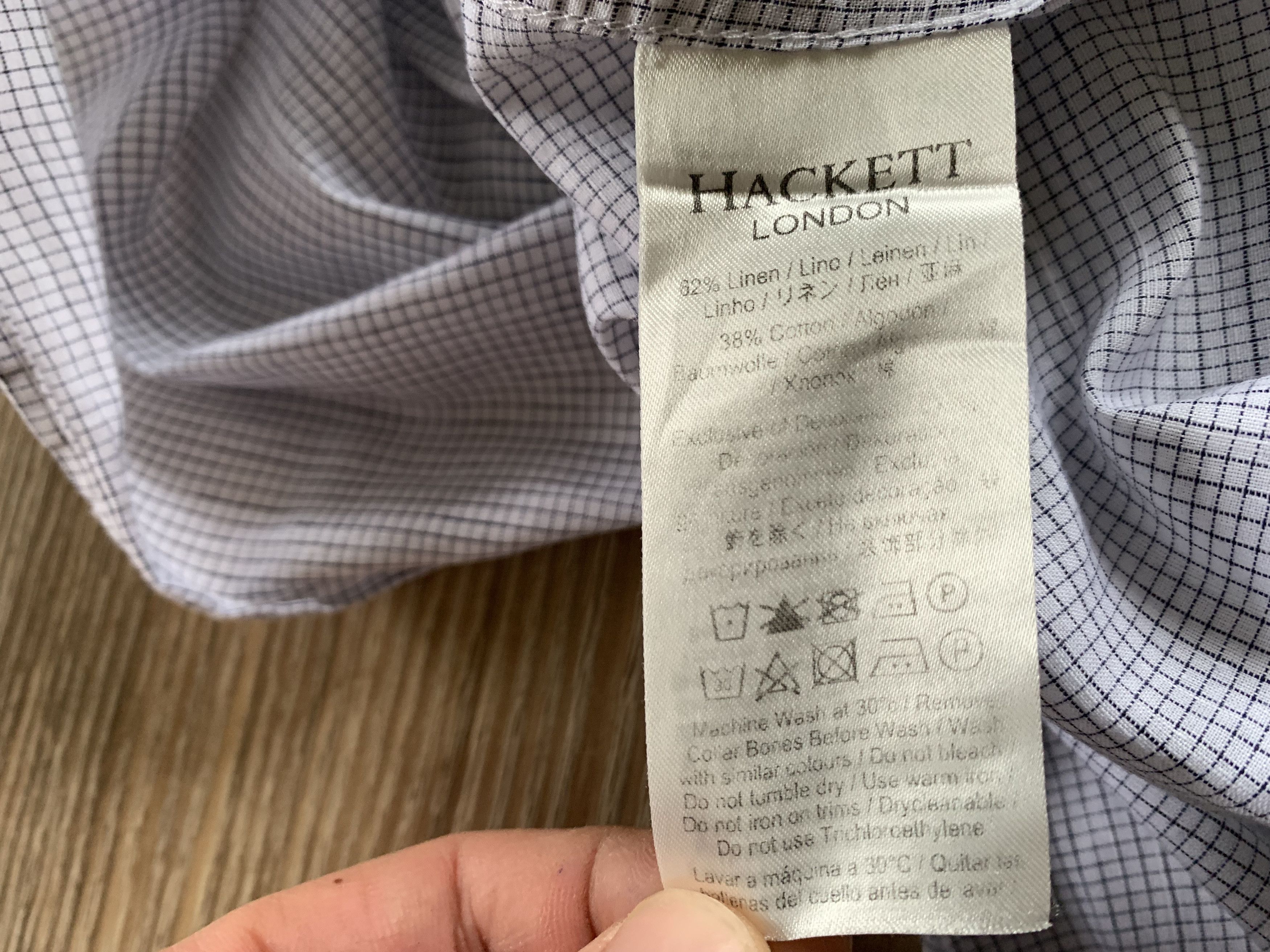 Hackett Hackett London Men's Linen Shirt Size US M / EU 48-50 / 2 - 6 Thumbnail