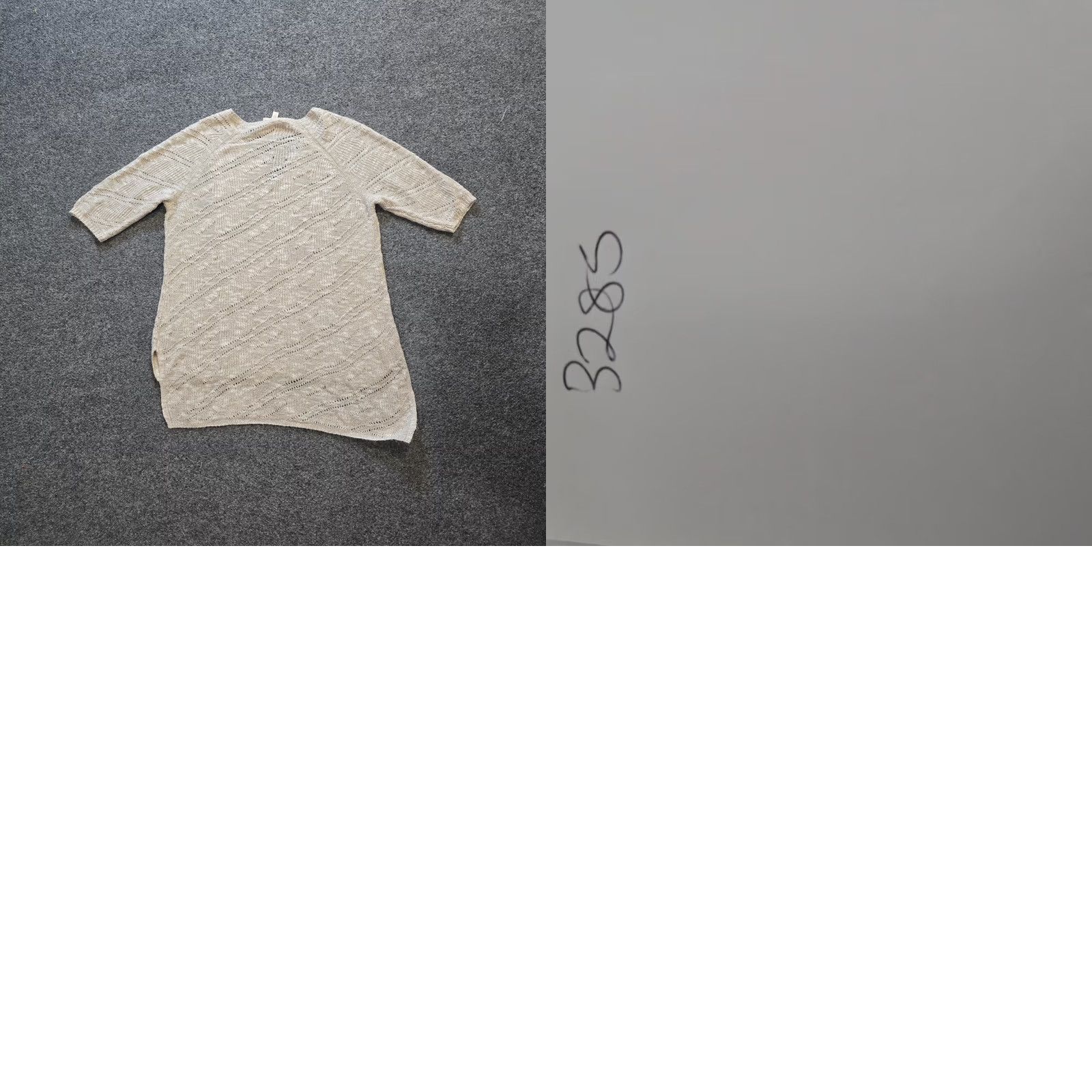 Eileen Fisher Eileen Fisher Top Womens Size Small Petite Beige Linen Blend Crochet Knit Casual Shirt V-Neck Pullover Short Sleeve Womens Across Petite Size S / US 4 / IT 40 - 8 Thumbnail