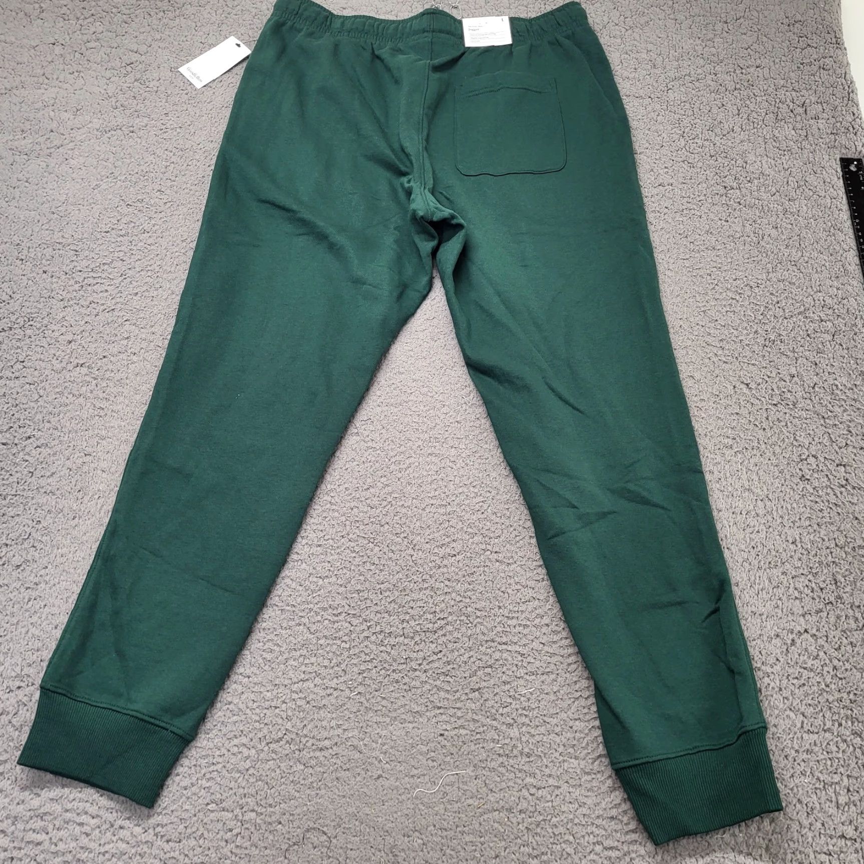 Vintage Goodfellow & Co Fleece Jogger Pants Mens Large Green Ultra Soft Tapered NWT Modern City Sports Everyday Casual Size US 33 - 3 Thumbnail