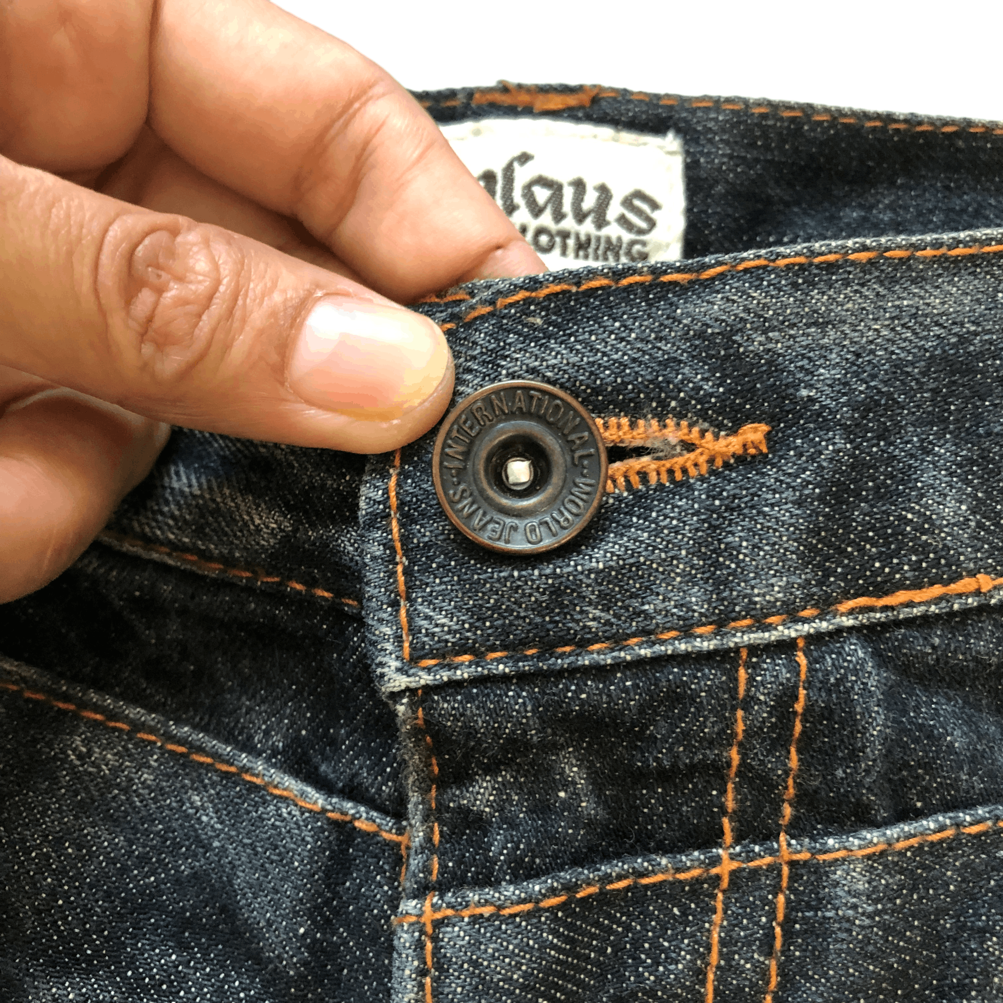 Japanese Brand NYLOUS LIMITED EDITION DOUBLE WAIST DENIM PANTS #5981-216 Size US 33 - 6 Thumbnail