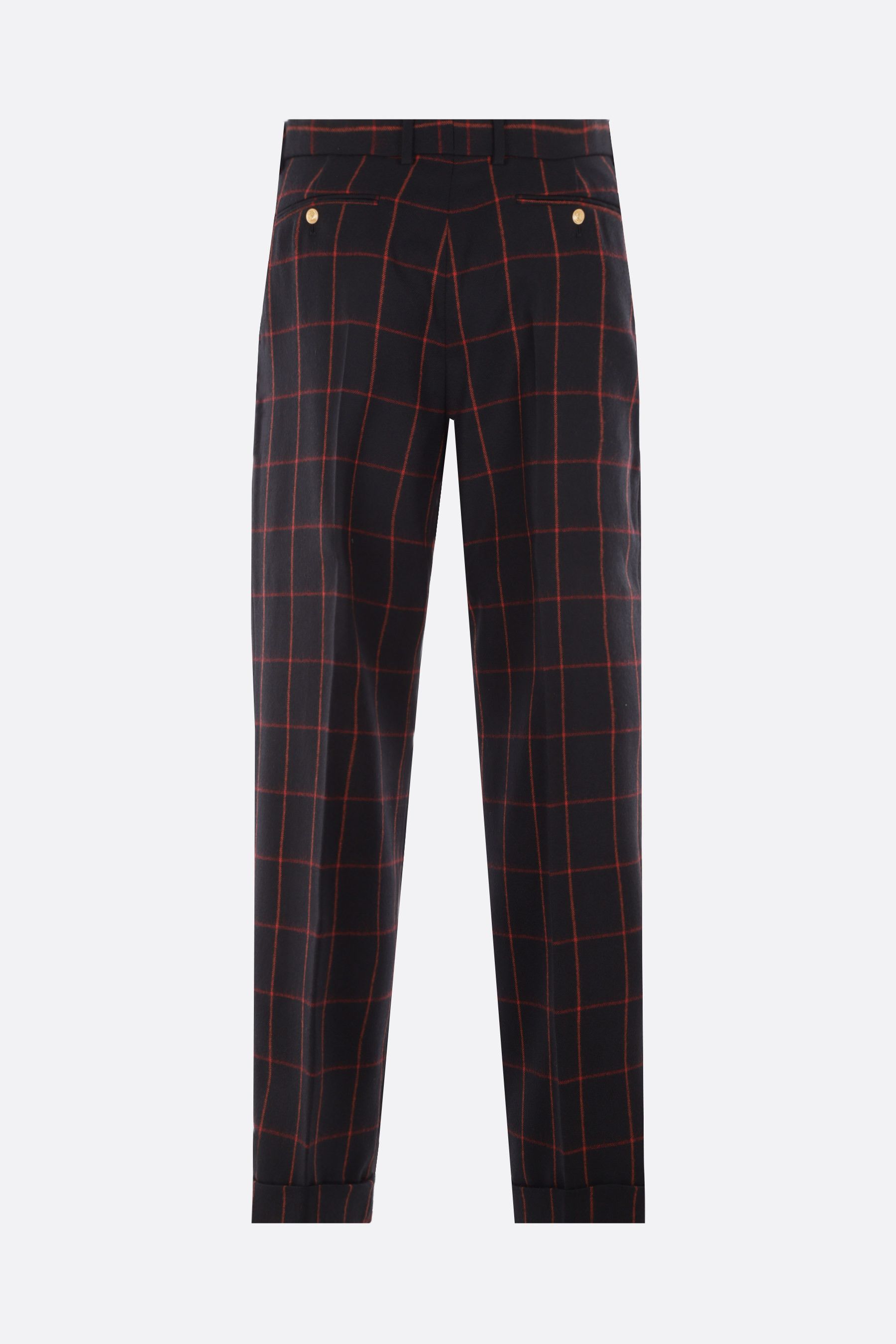 Gucci o1mt1gz0725 Check Wool Trouser in Black Size US 32 / EU 48 - 2 Thumbnail