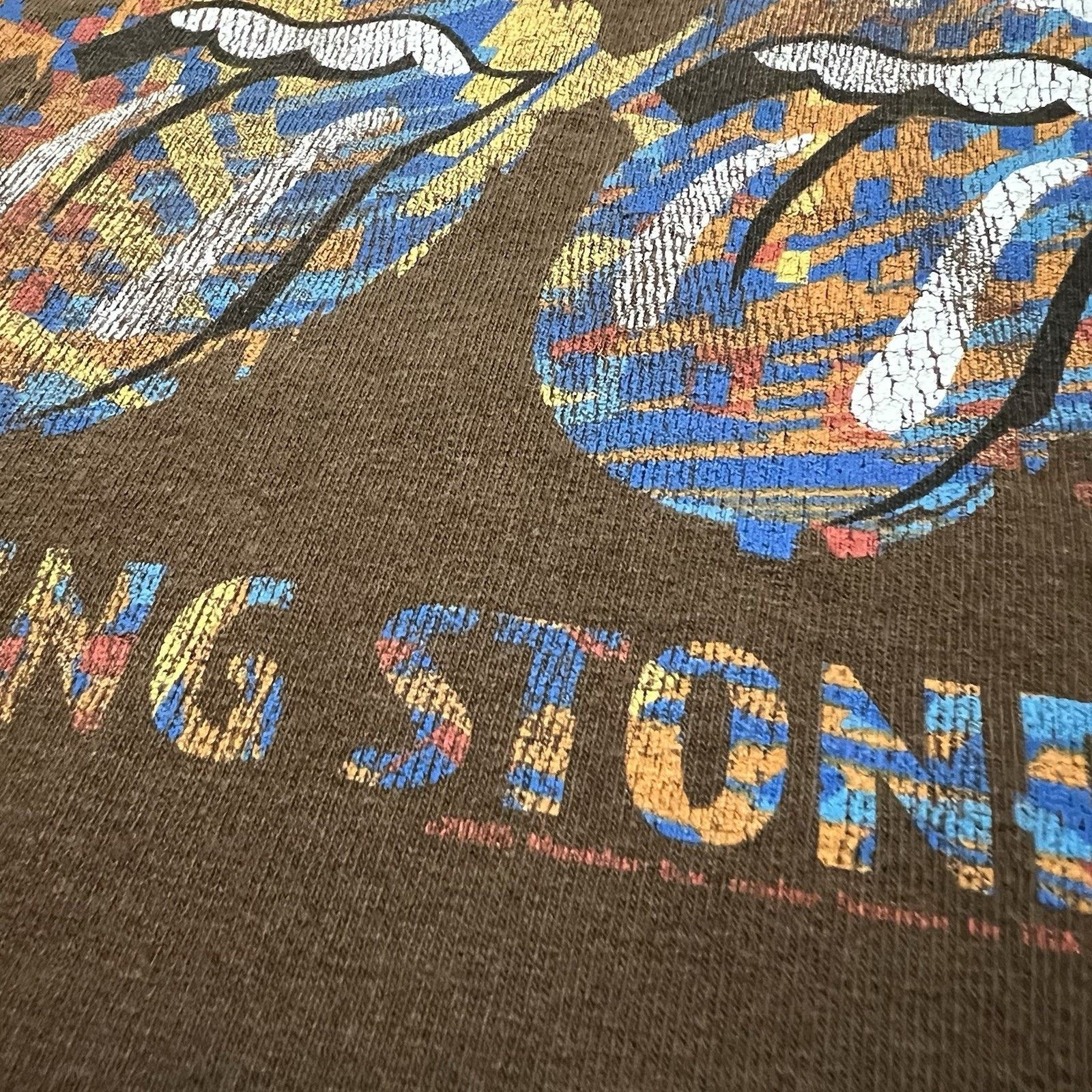 Band Tees The Rolling Stones Shirt VTG 2005 Brown Cropped Y2K Band Tee Size US XL / EU 56 / 4 - 5 Thumbnail