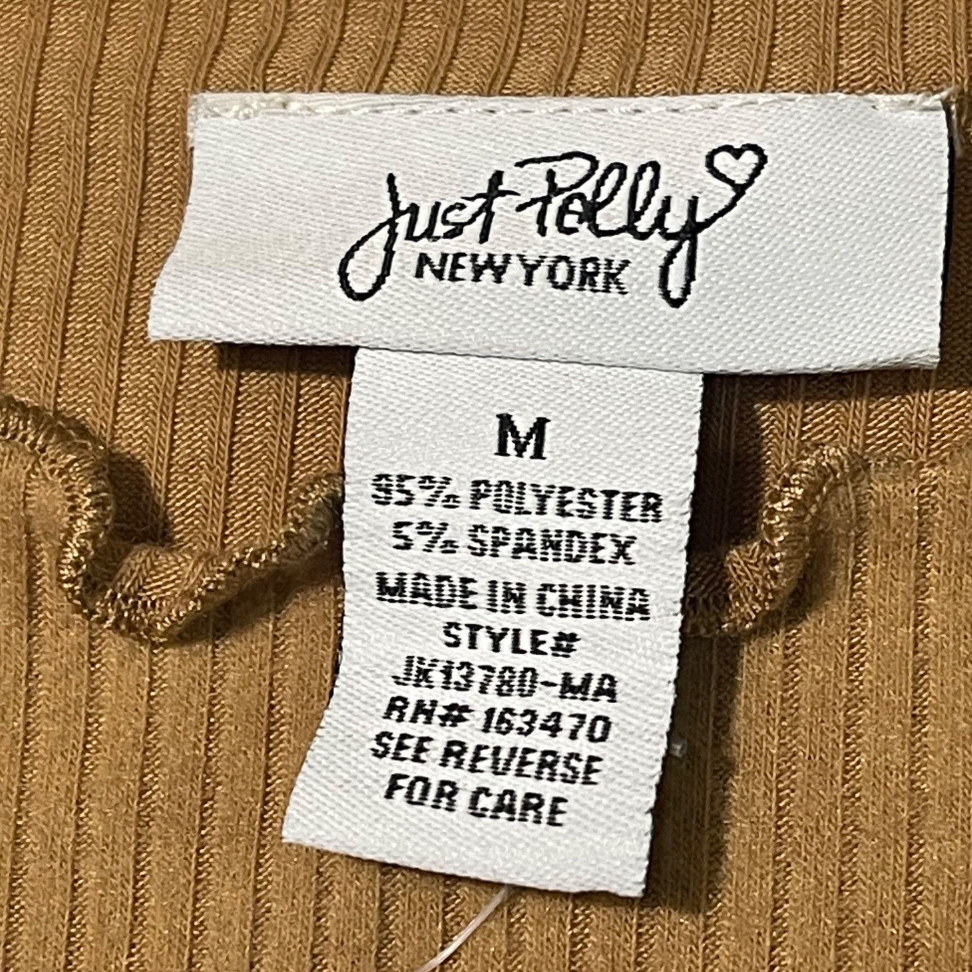 Other Just Polly Juniors' Long Bell-Sleeve Ribbed Bodysuit - Camel Size M / US 6-8 / IT 42-44 - 5 Thumbnail