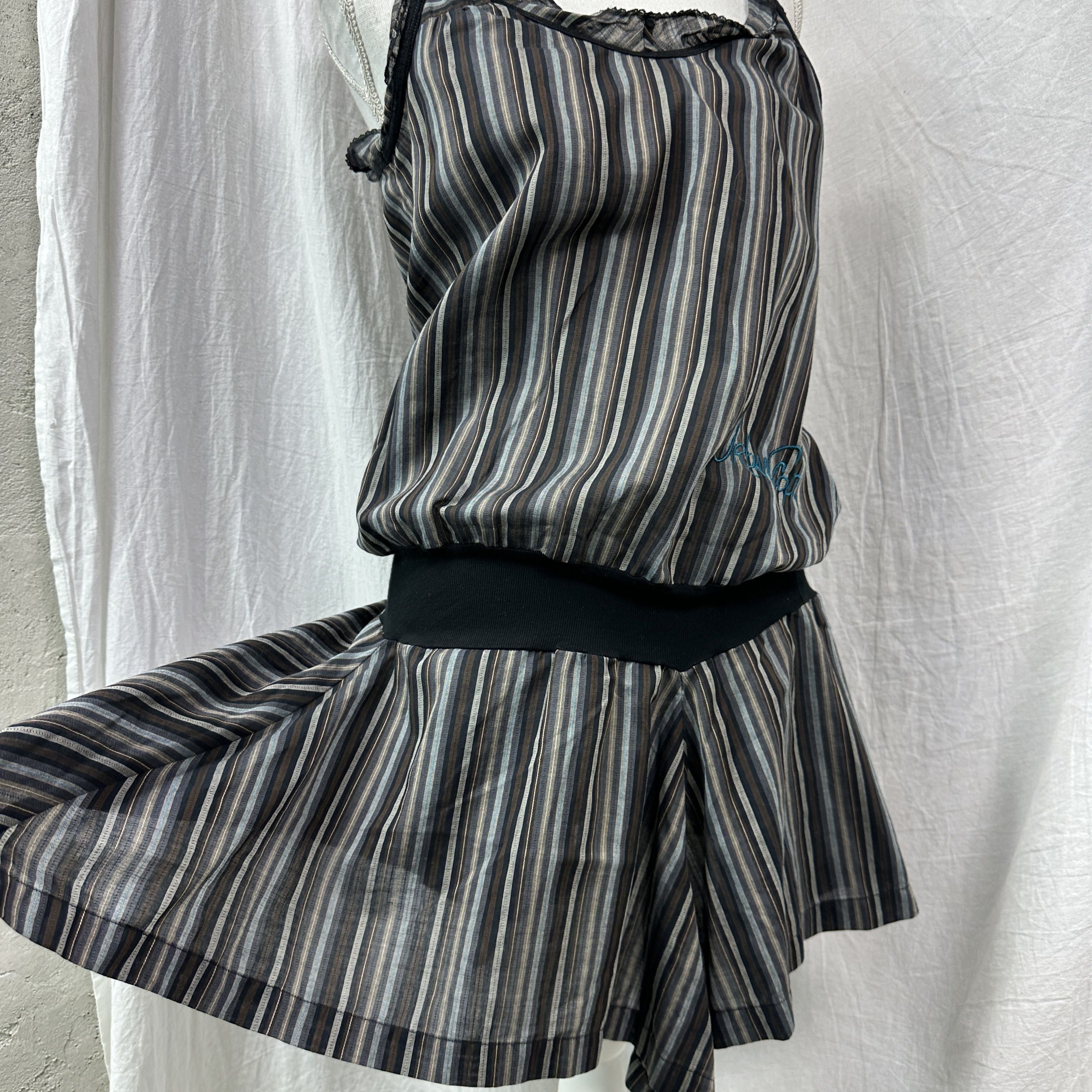 Cop Copine Vintage Cop Copine Striped Mini Summer Dress Y2K Size S / US 4 / IT 40 - 3 Thumbnail