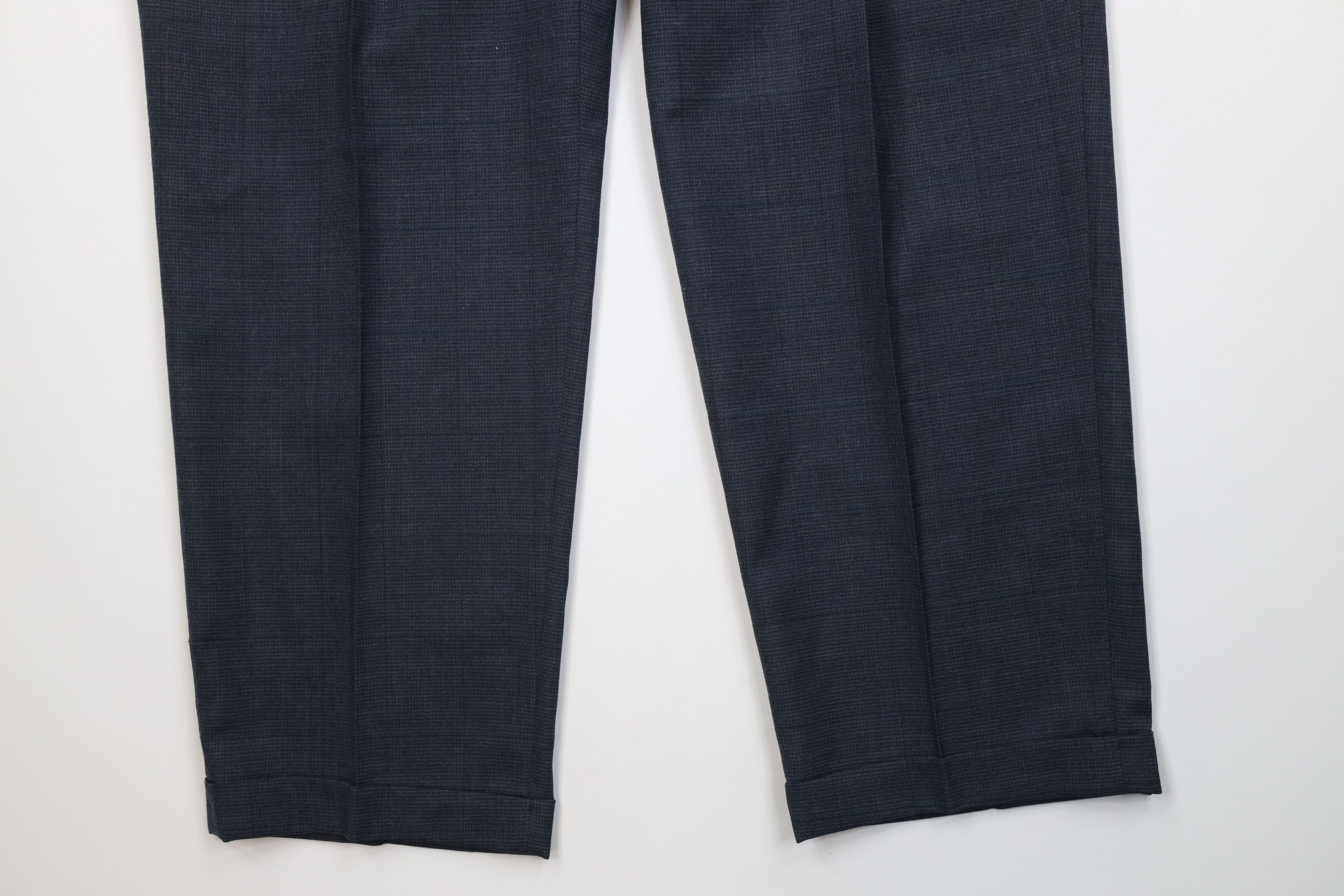 Vintage Vintage 70s Knit Wide Leg Chino Pants Houndstooth Plaid USA Size US 38 / EU 54 - 4 Thumbnail