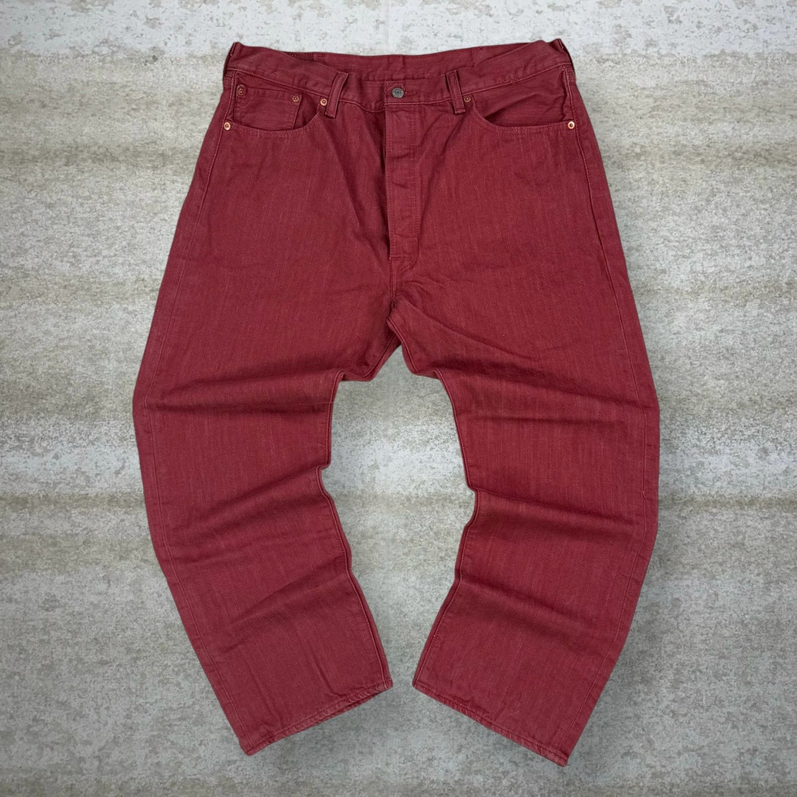 Levi's Vintage Y2K Levis Jeans 501 40x28 Regular Straight Red Wash Size US 40 / EU 56 - 2 Thumbnail